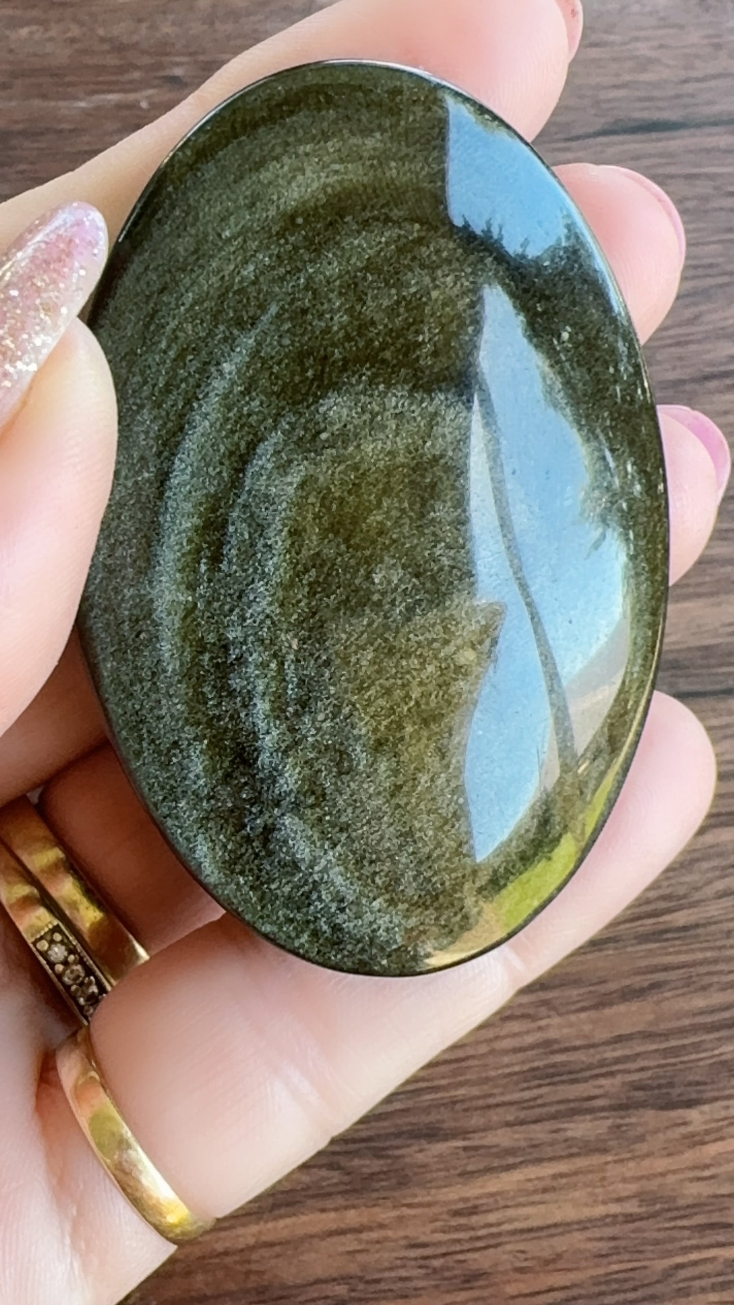 Golden Obsidian Palm 70g