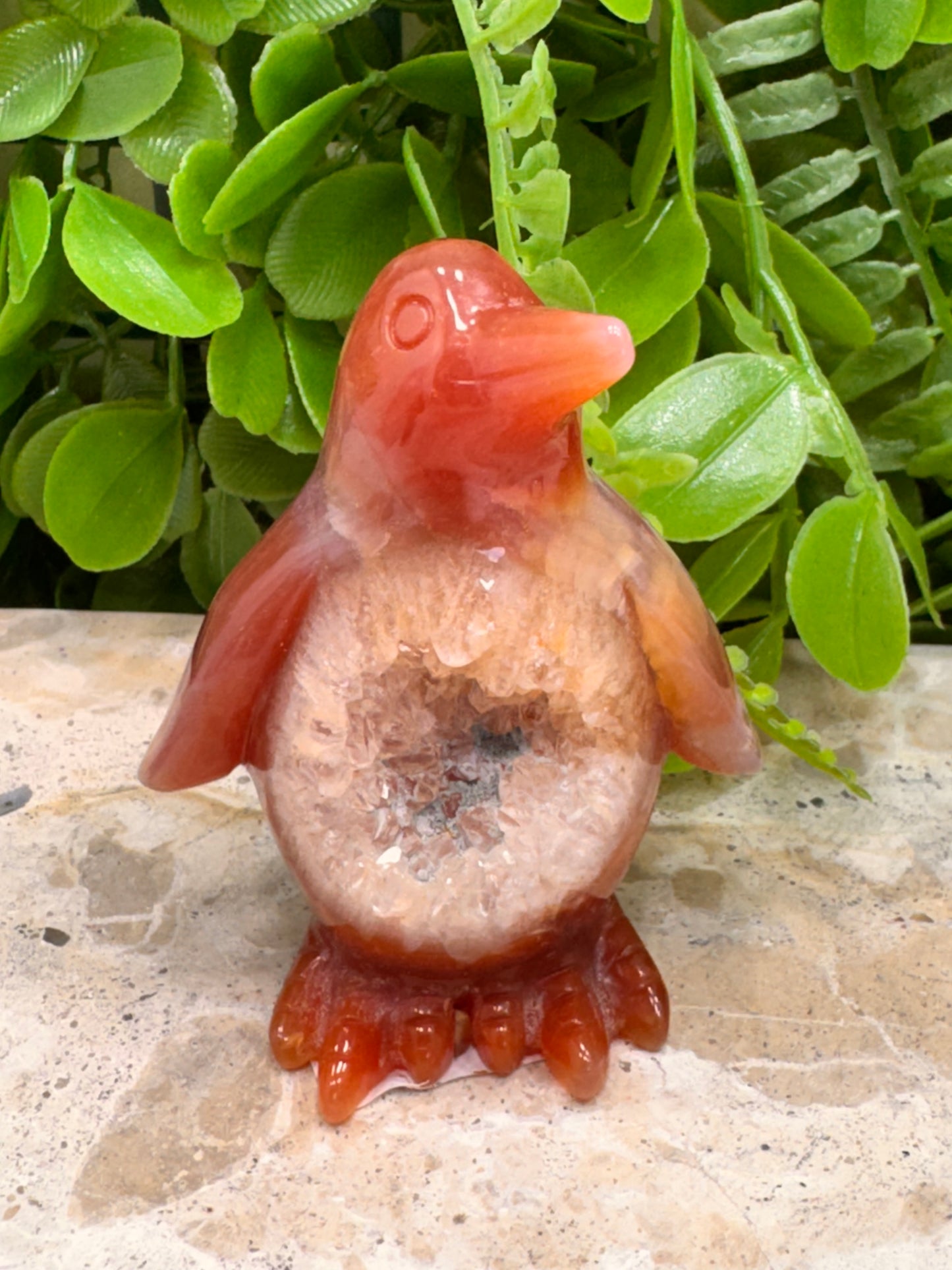 Carnelian Druzy Penguin 138g