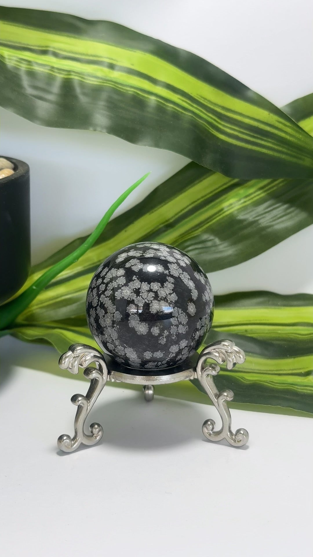 Snowflake Obsidian Sphere 148g