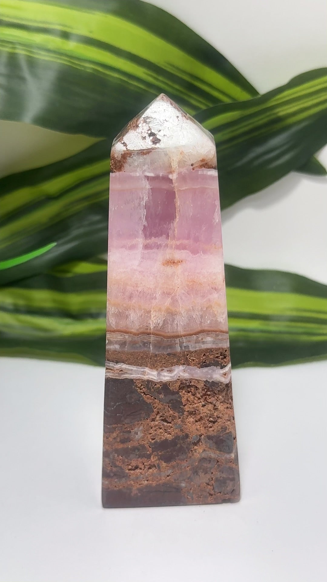 Pink Aragonite Tower 366g