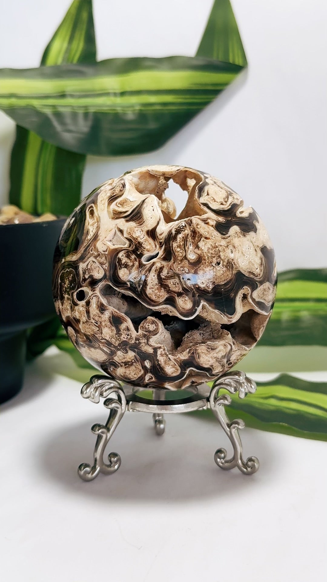 Chocolate Calcite Sphere 806g