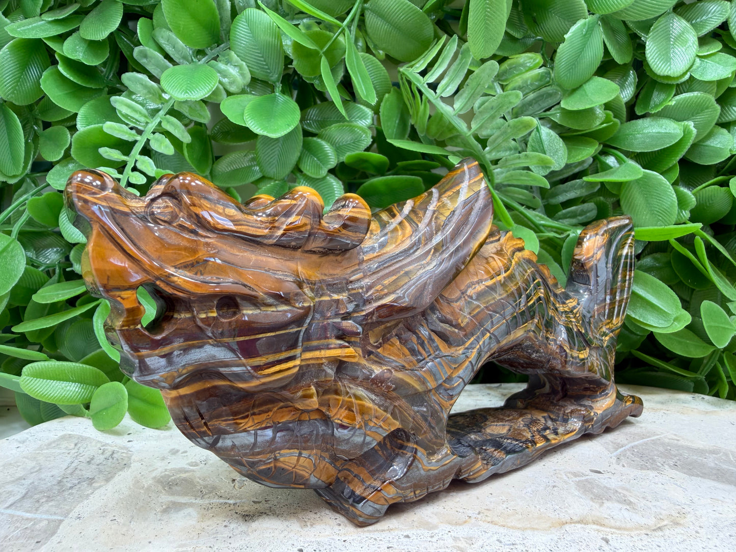 Tiger Eye/Tiger Ore Chinese Dragon 512g