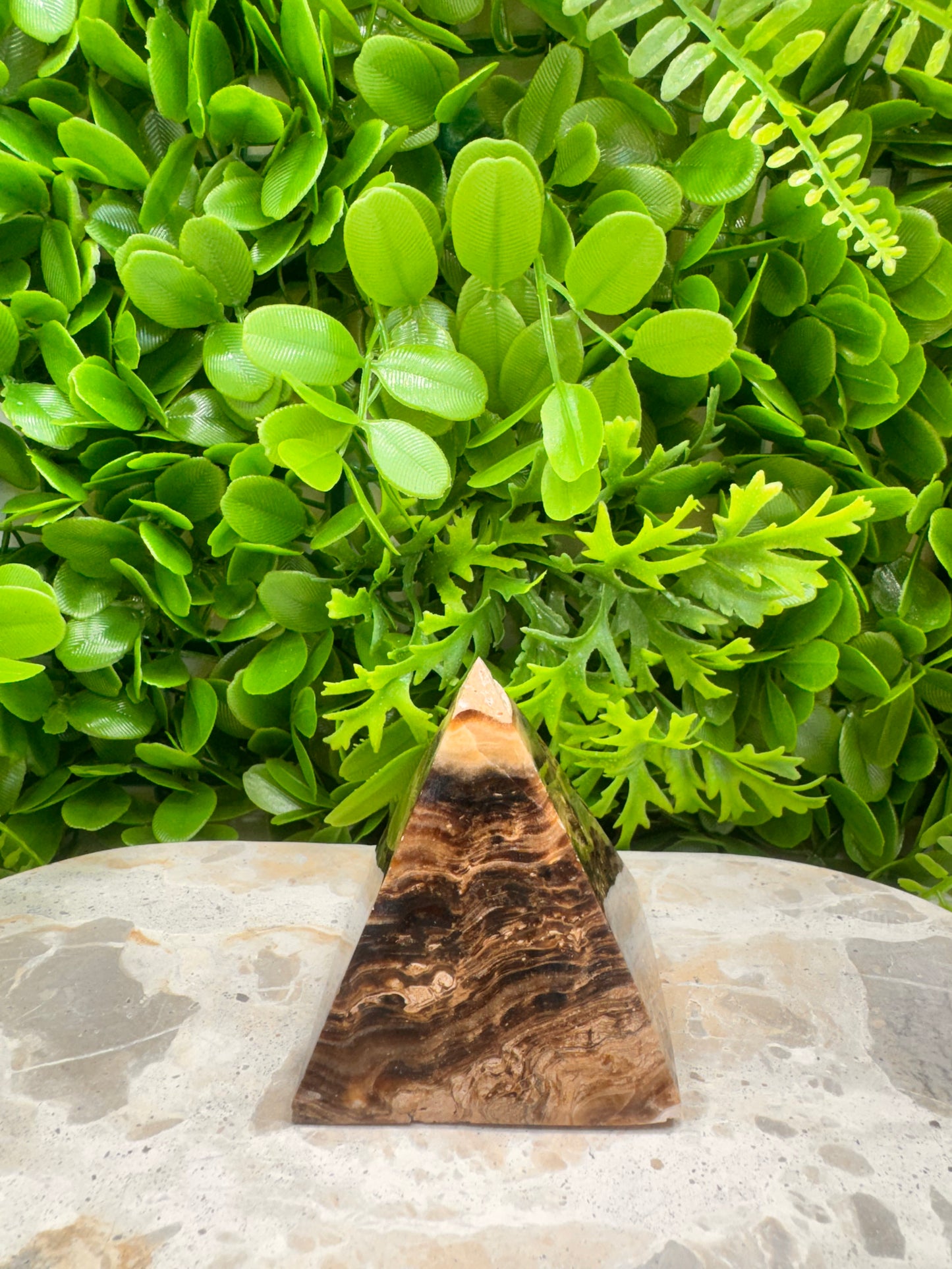 Chocolate Calcite Pyramid 334g