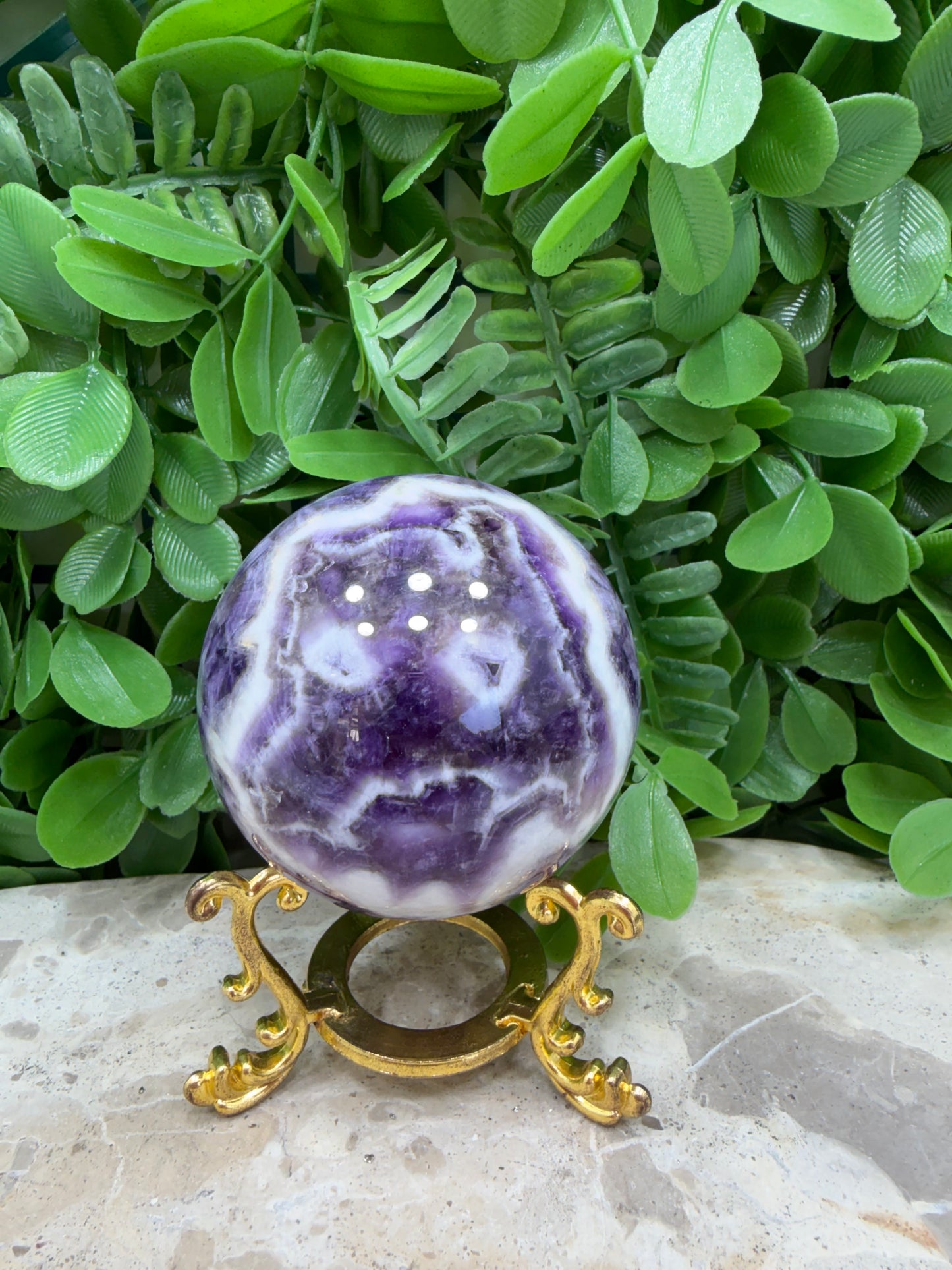 Chevron Amethyst Sphere 338g