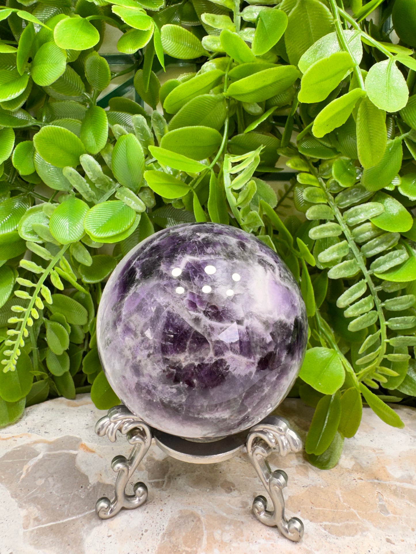 Chevron Amethyst Sphere 553g