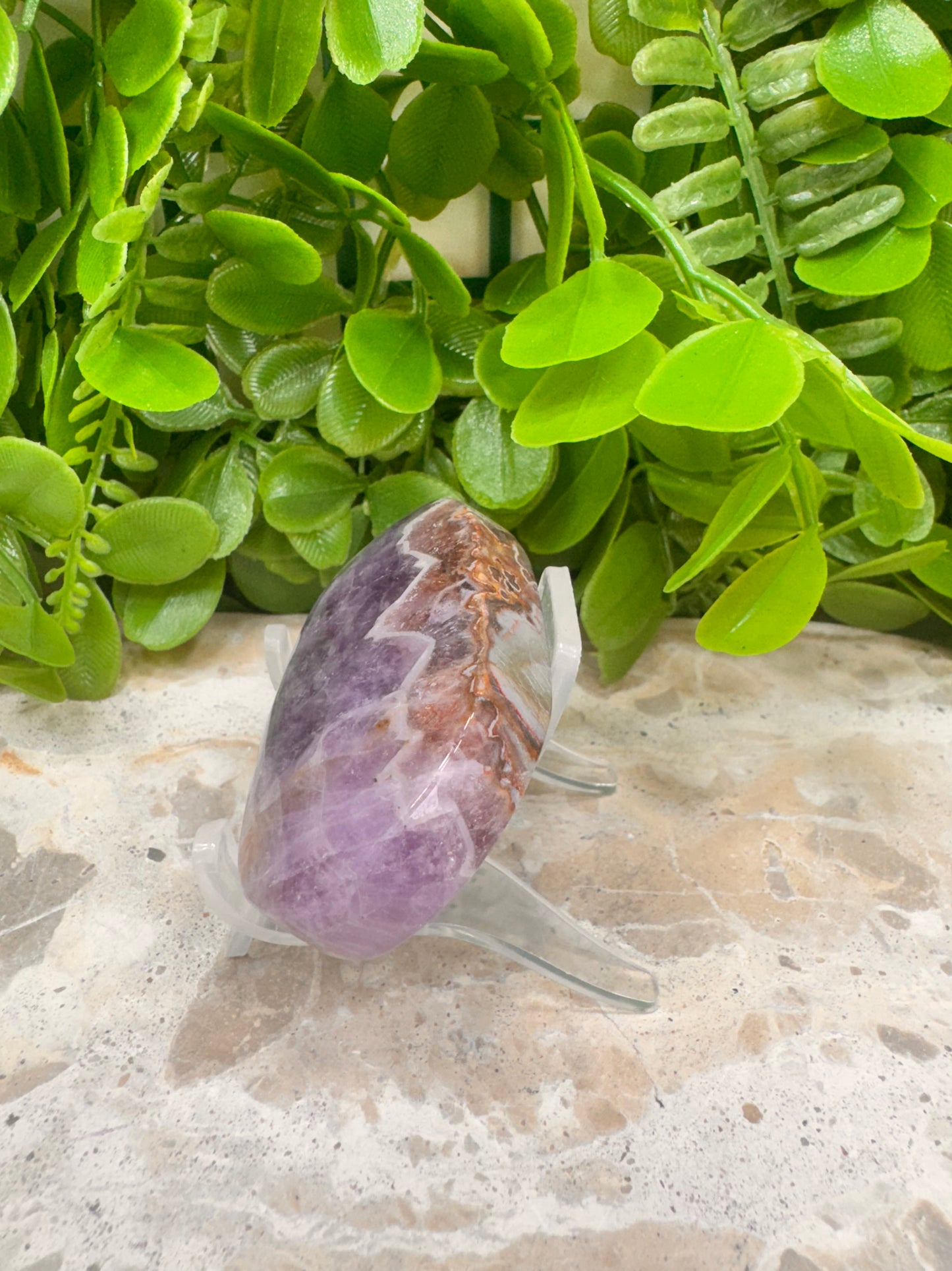Amethyst/Mexican Agate Palm Stone 100g