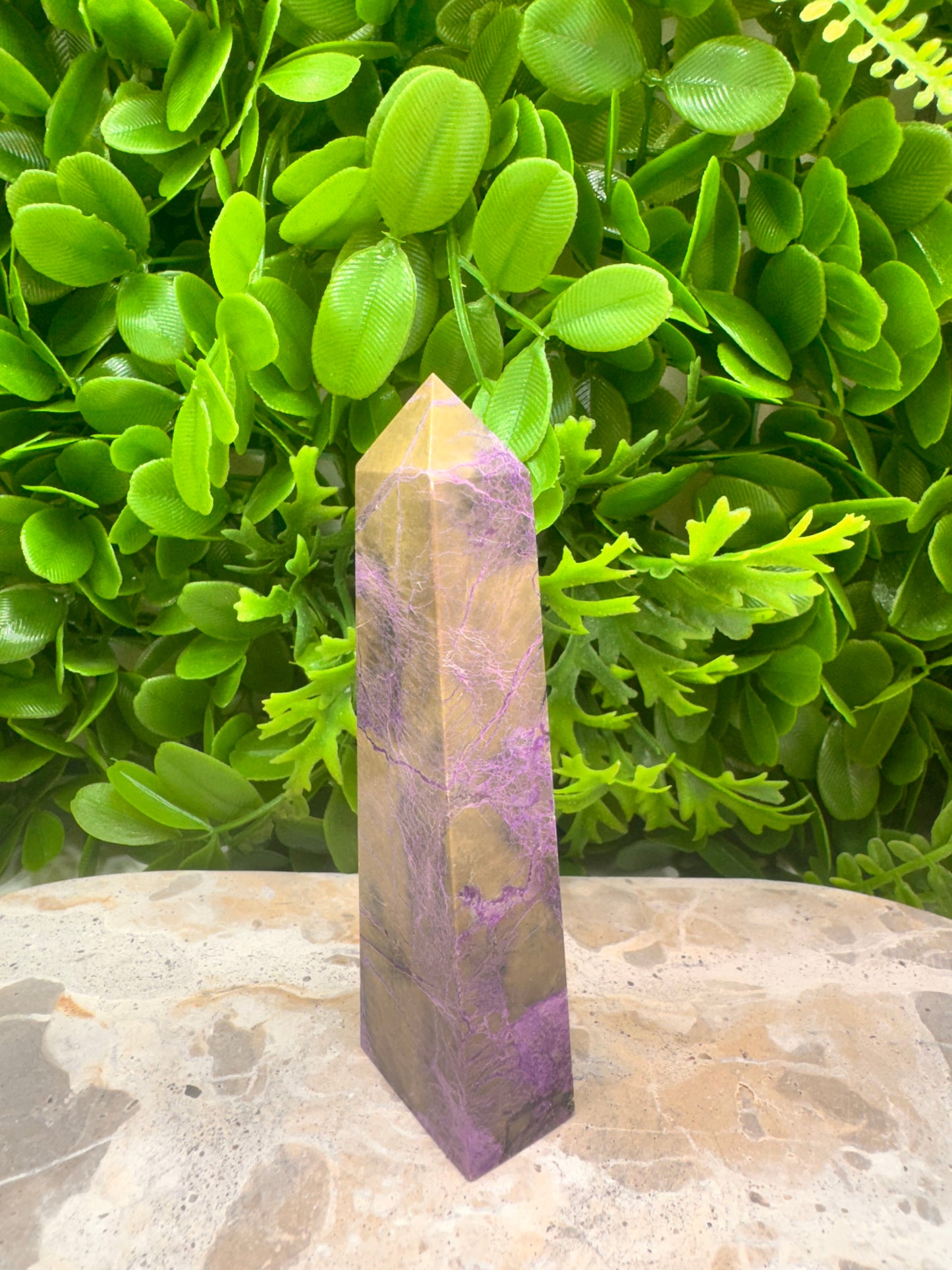 Stichtite With Serpentine Tower 126g