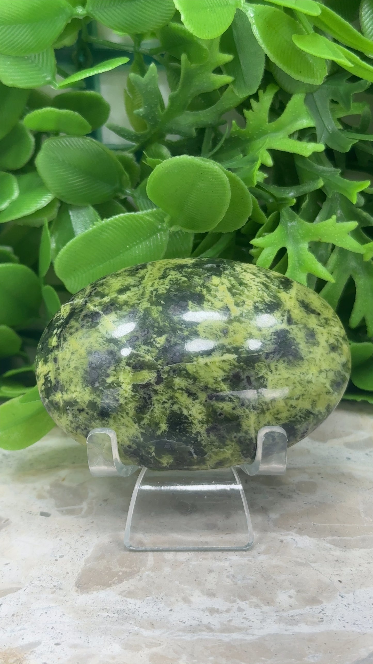 Mixed Serpentine Palm Stone 144g