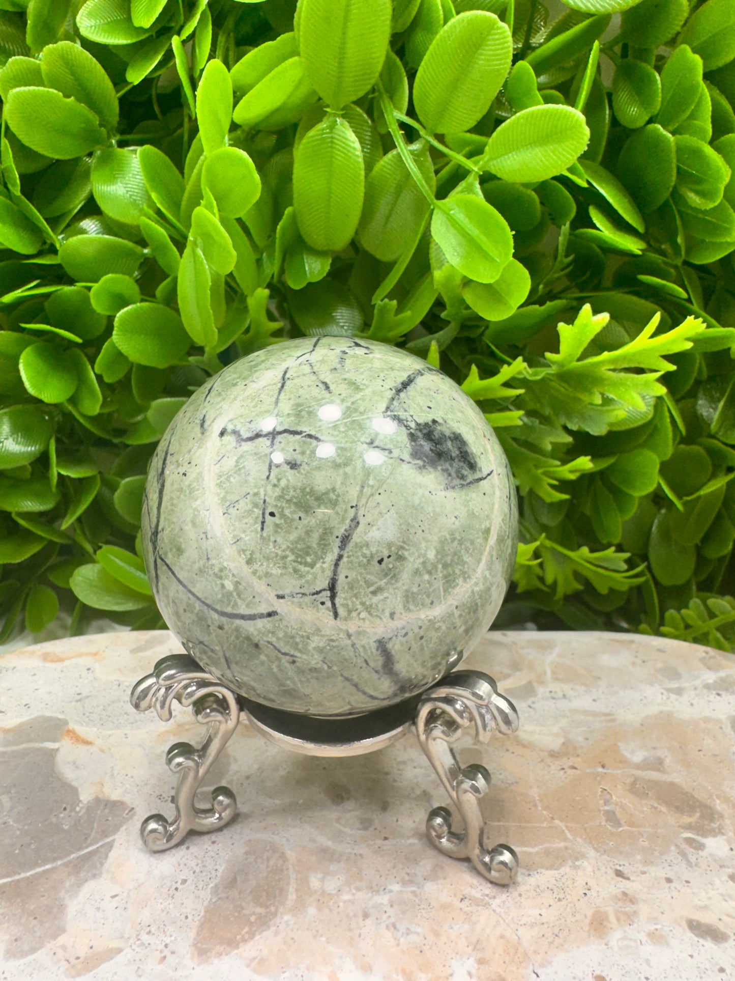 Black Vein Serpentine Sphere 446g