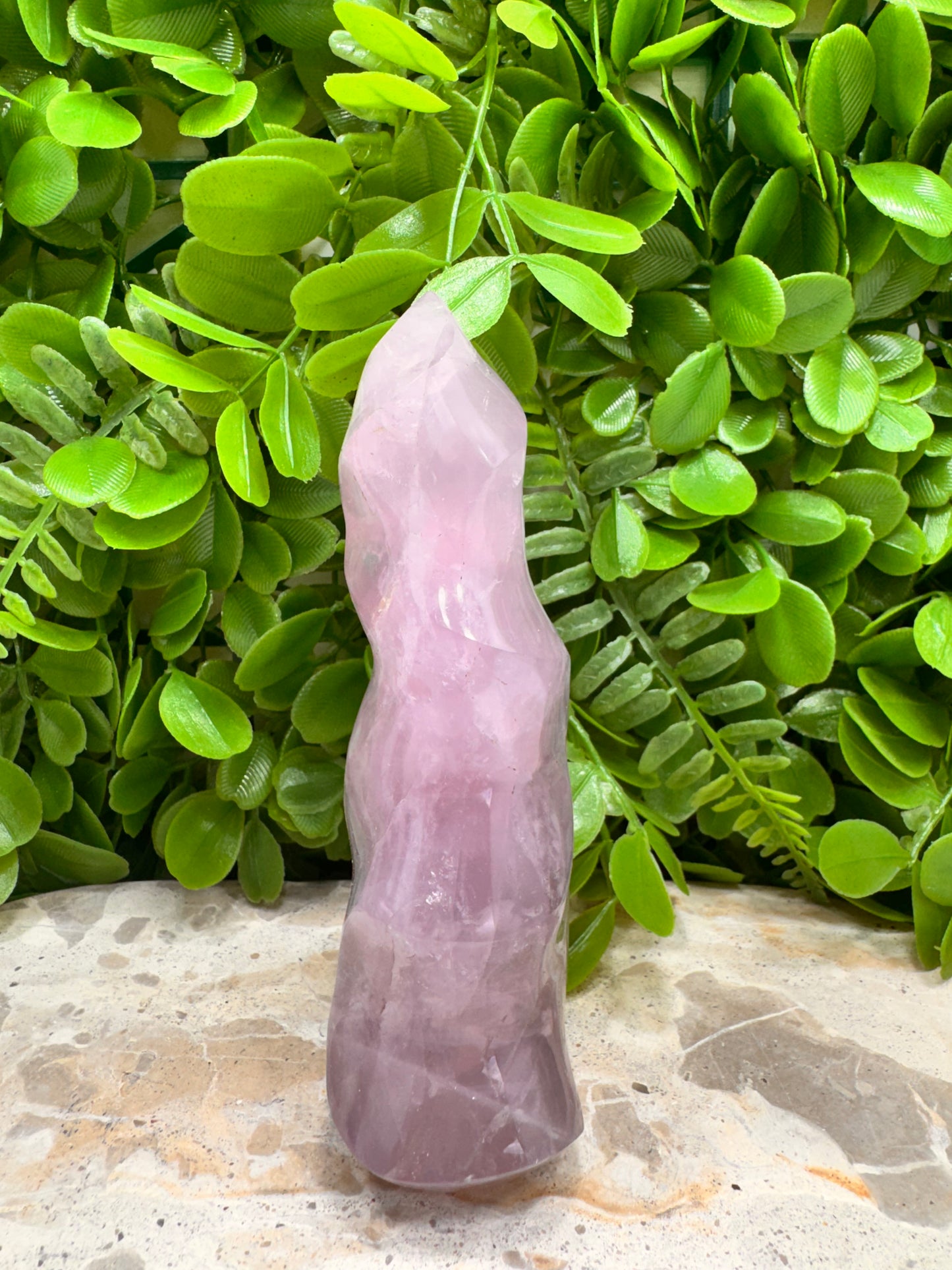 Lavender Rose Quartz Flame 378g