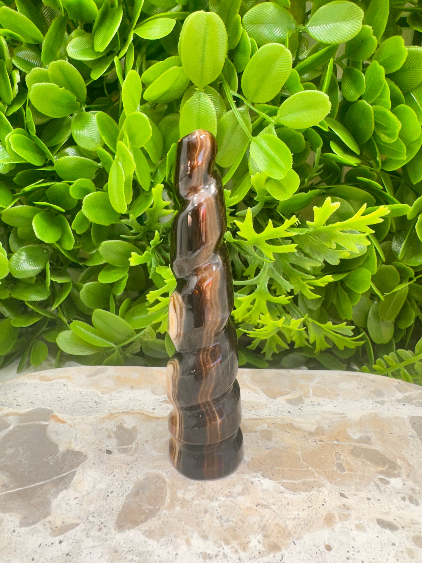 Chocolate Calcite Unicorn Tower 126g