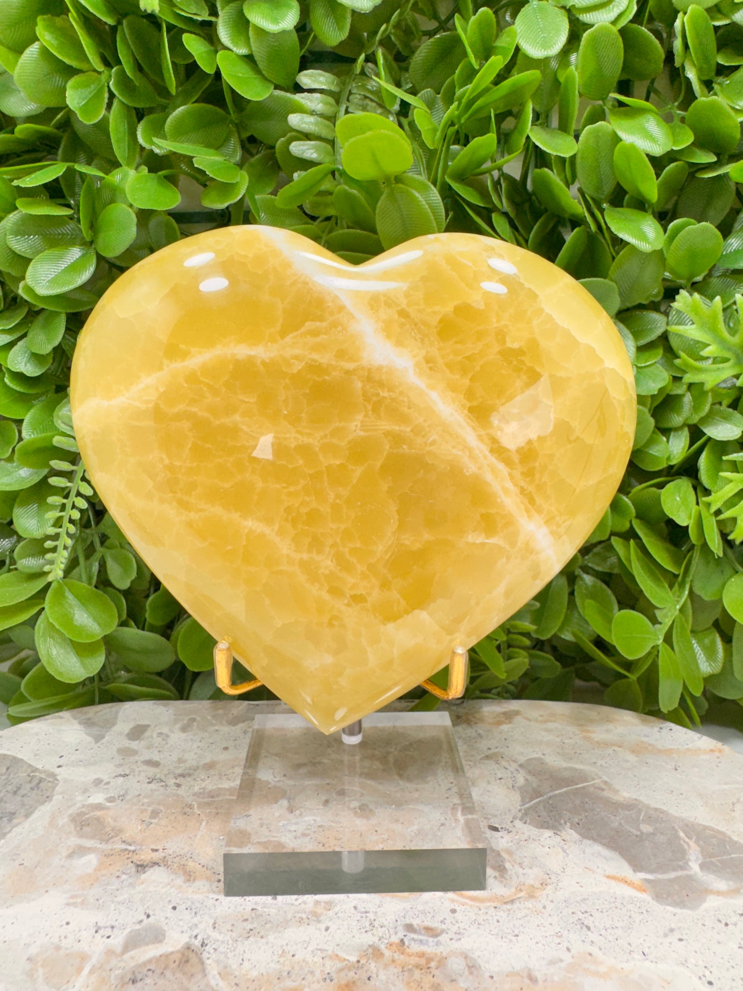 Lemon Calcite Heart 1034g