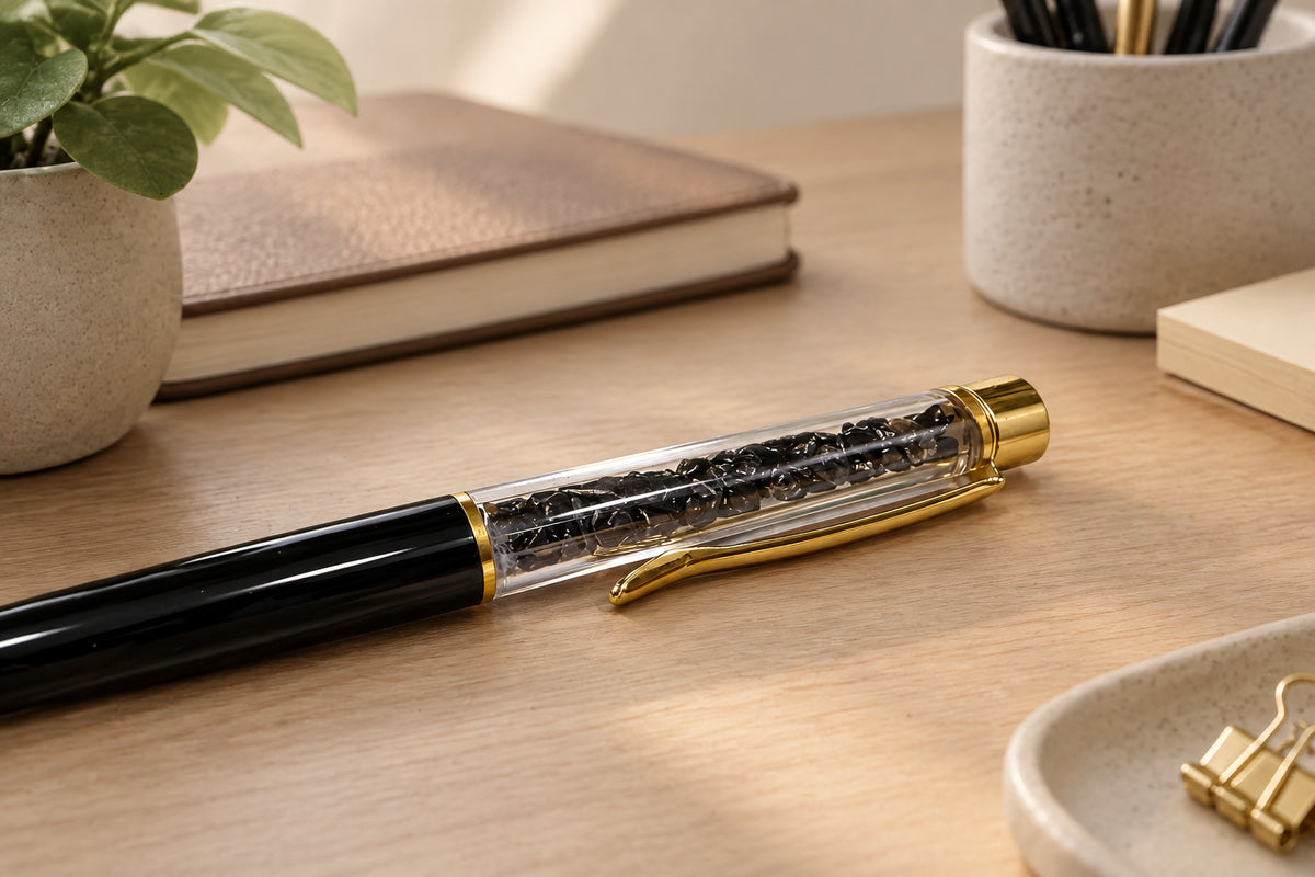 Obsidian Premium Crystal Chip Pen