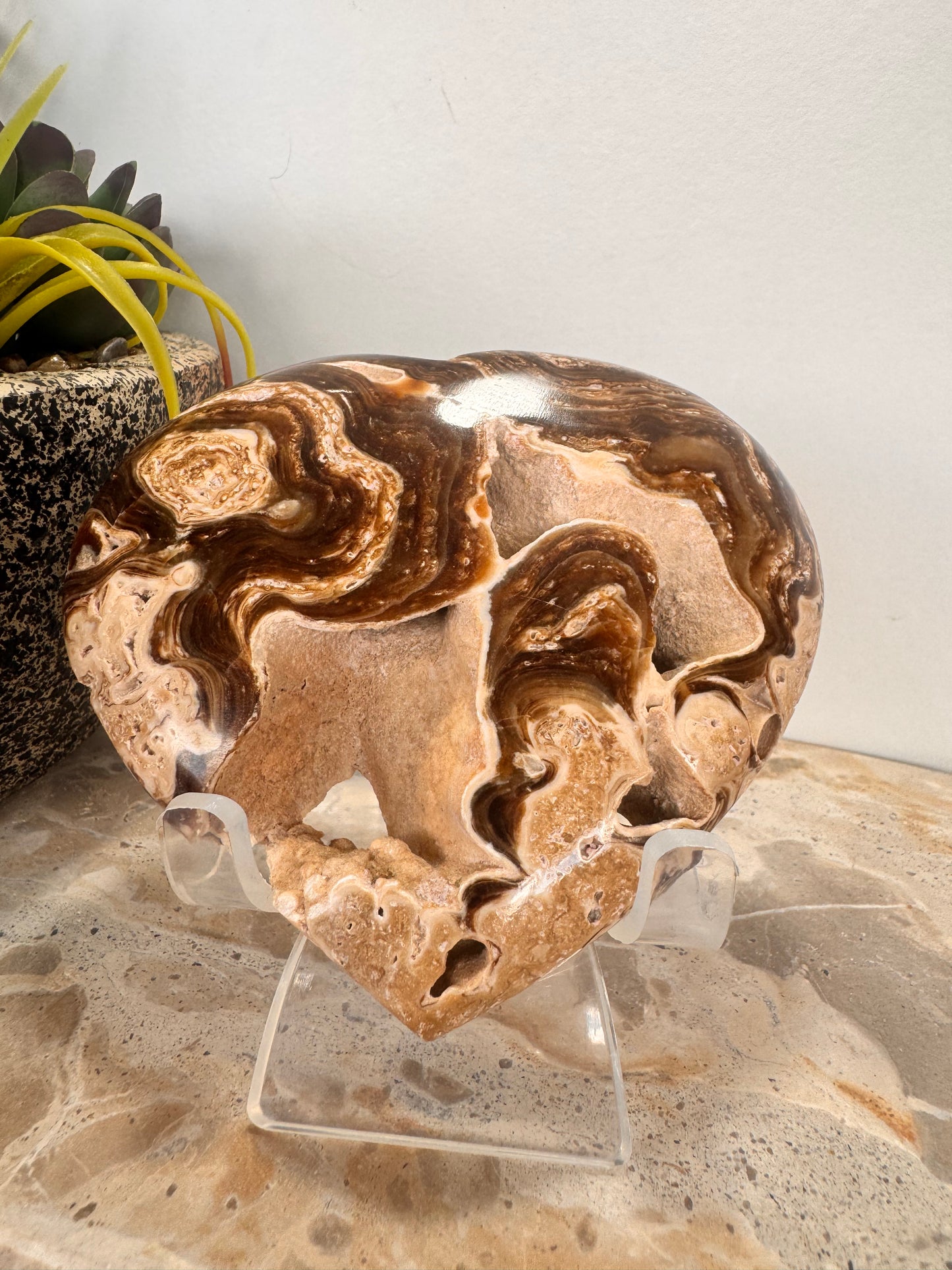 Chocolate Calcite Heart 232g