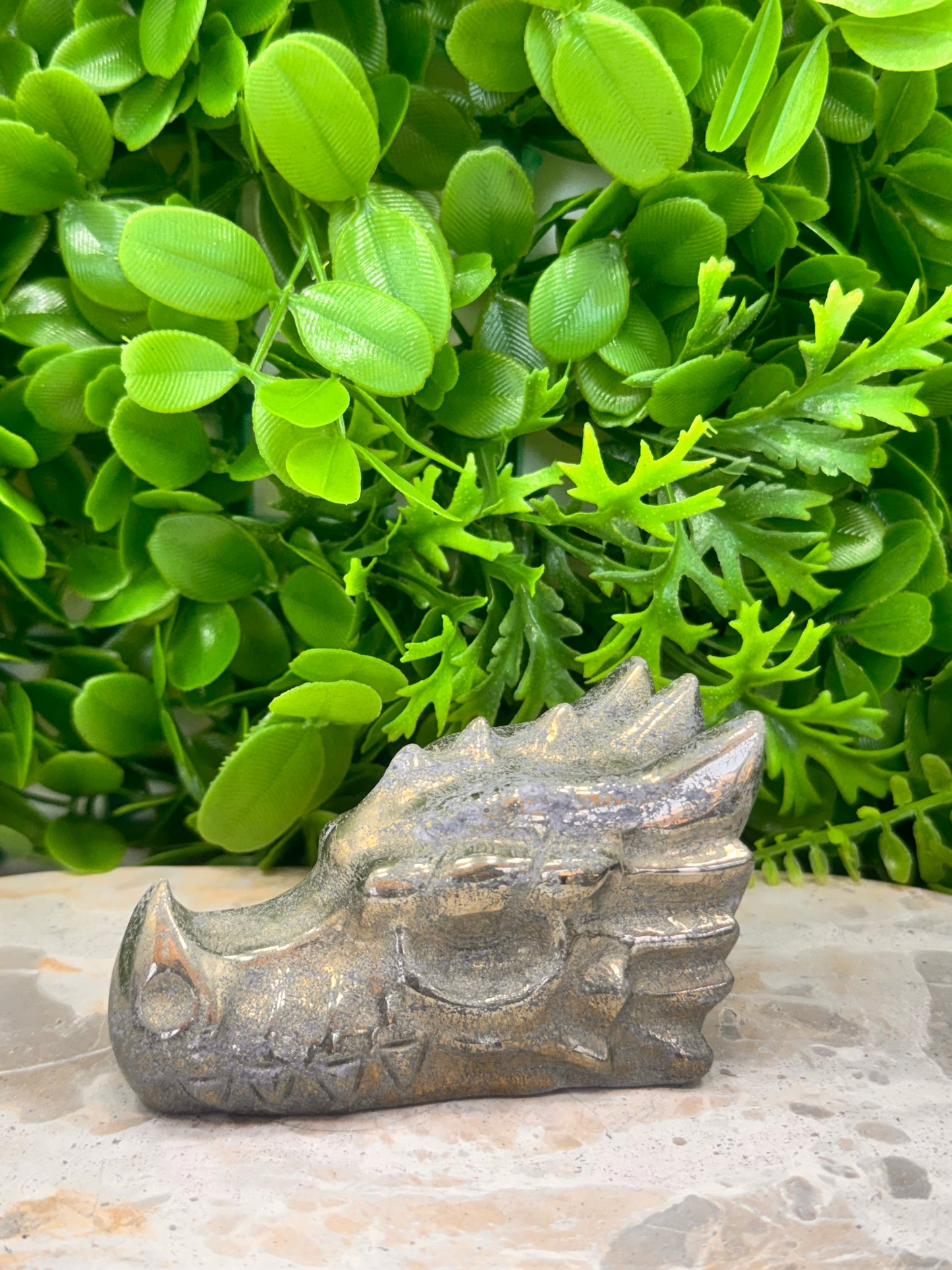Pyrite Dragon Skull 574g