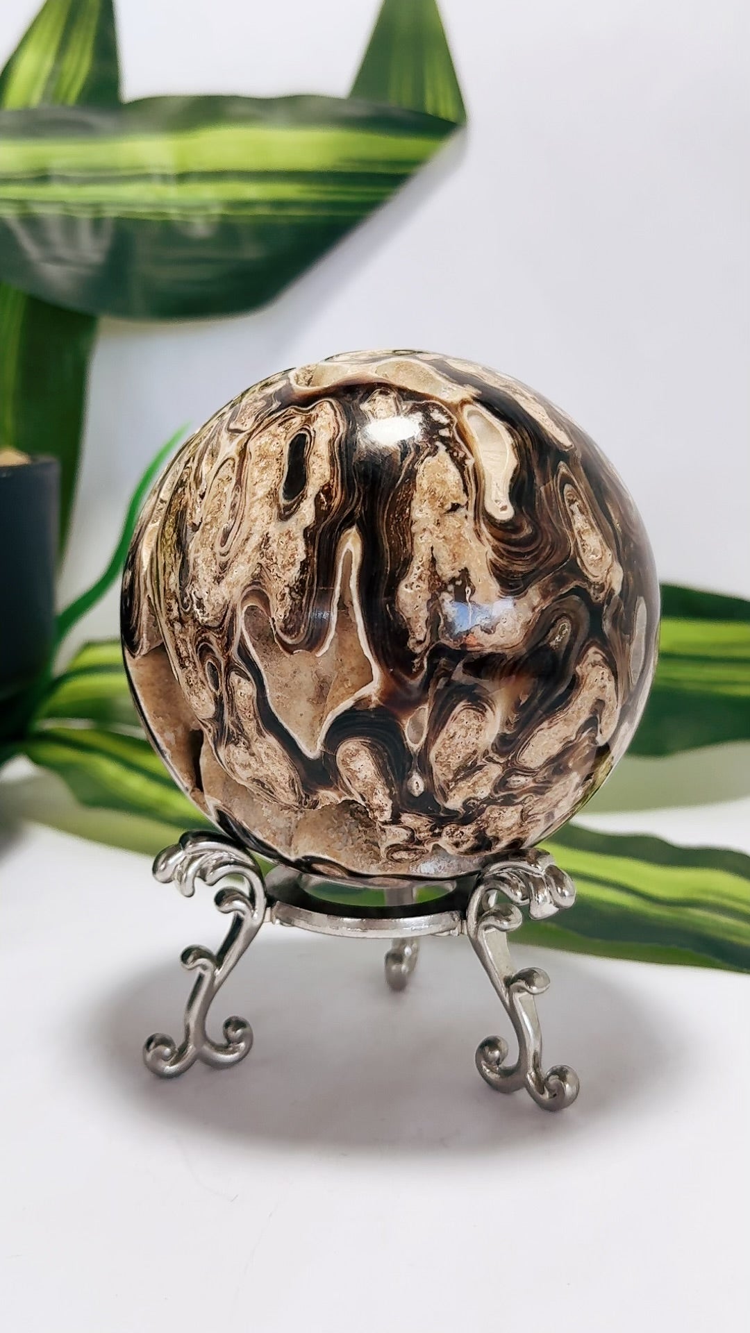 Chocolate Calcite Sphere 806g