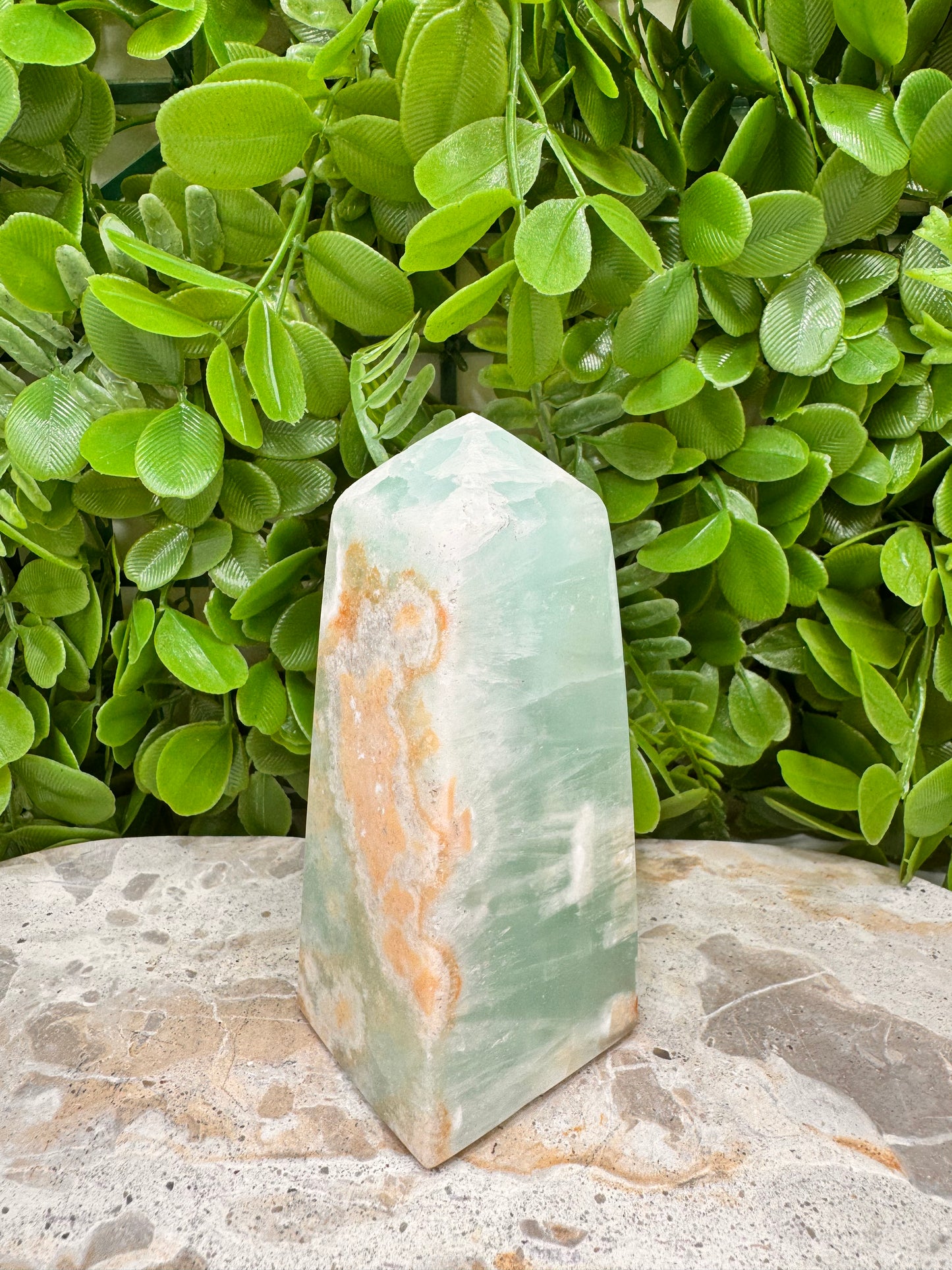 Aqua Caribbean Calcite Tower 438g