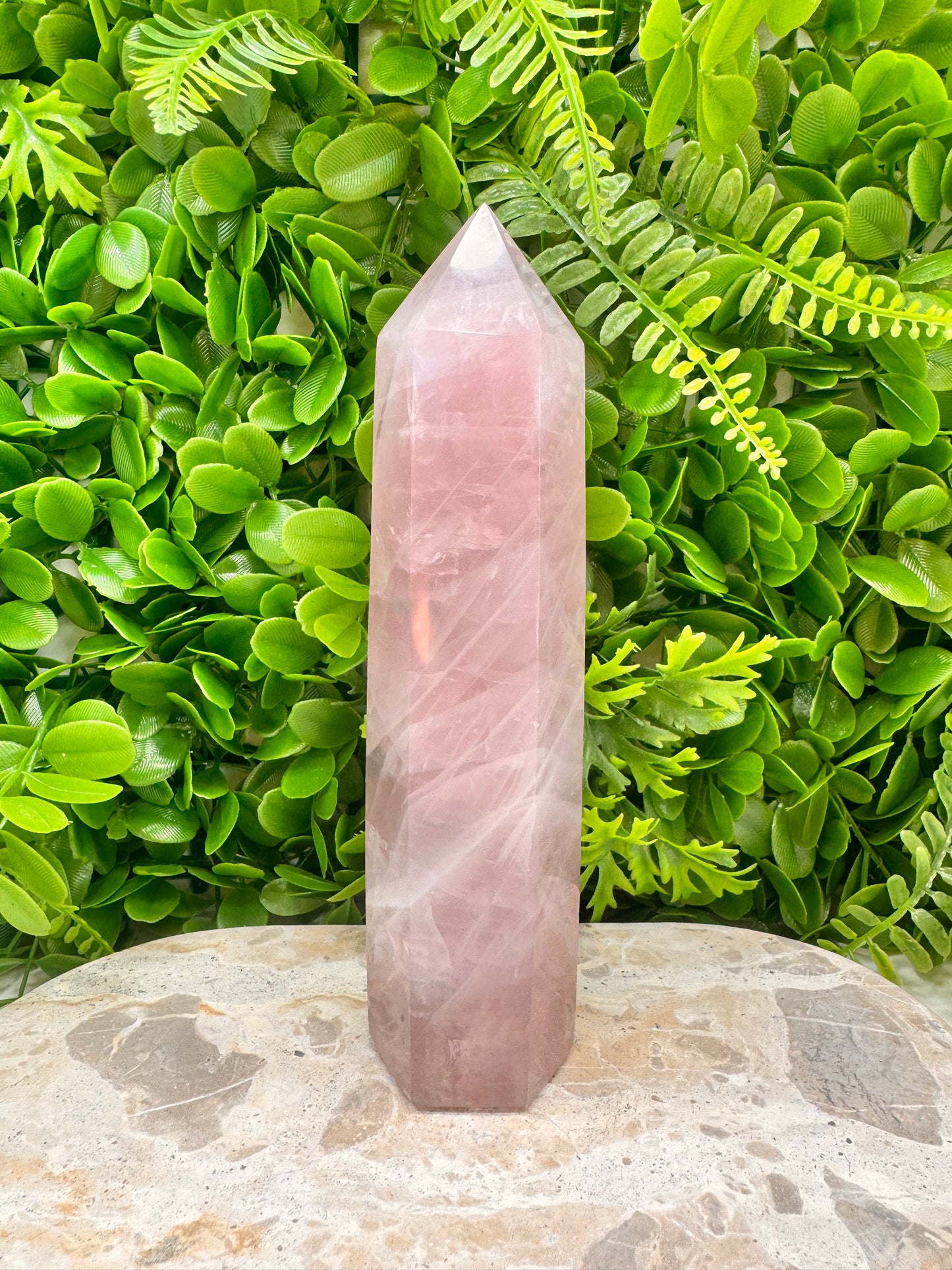 Lavender Rose Quartz Tower 856g