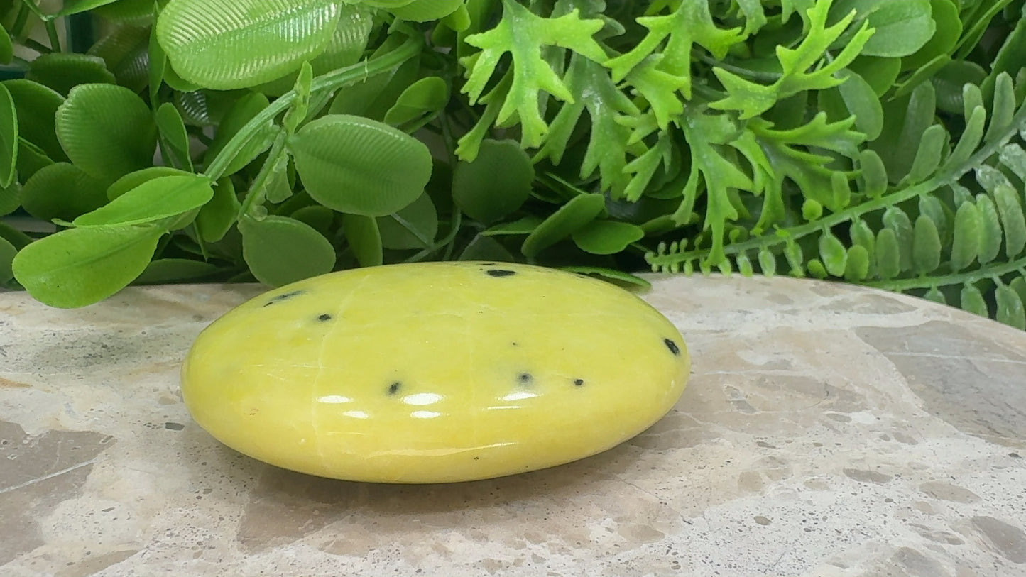 Jade & Hematite Palm Stone 150g