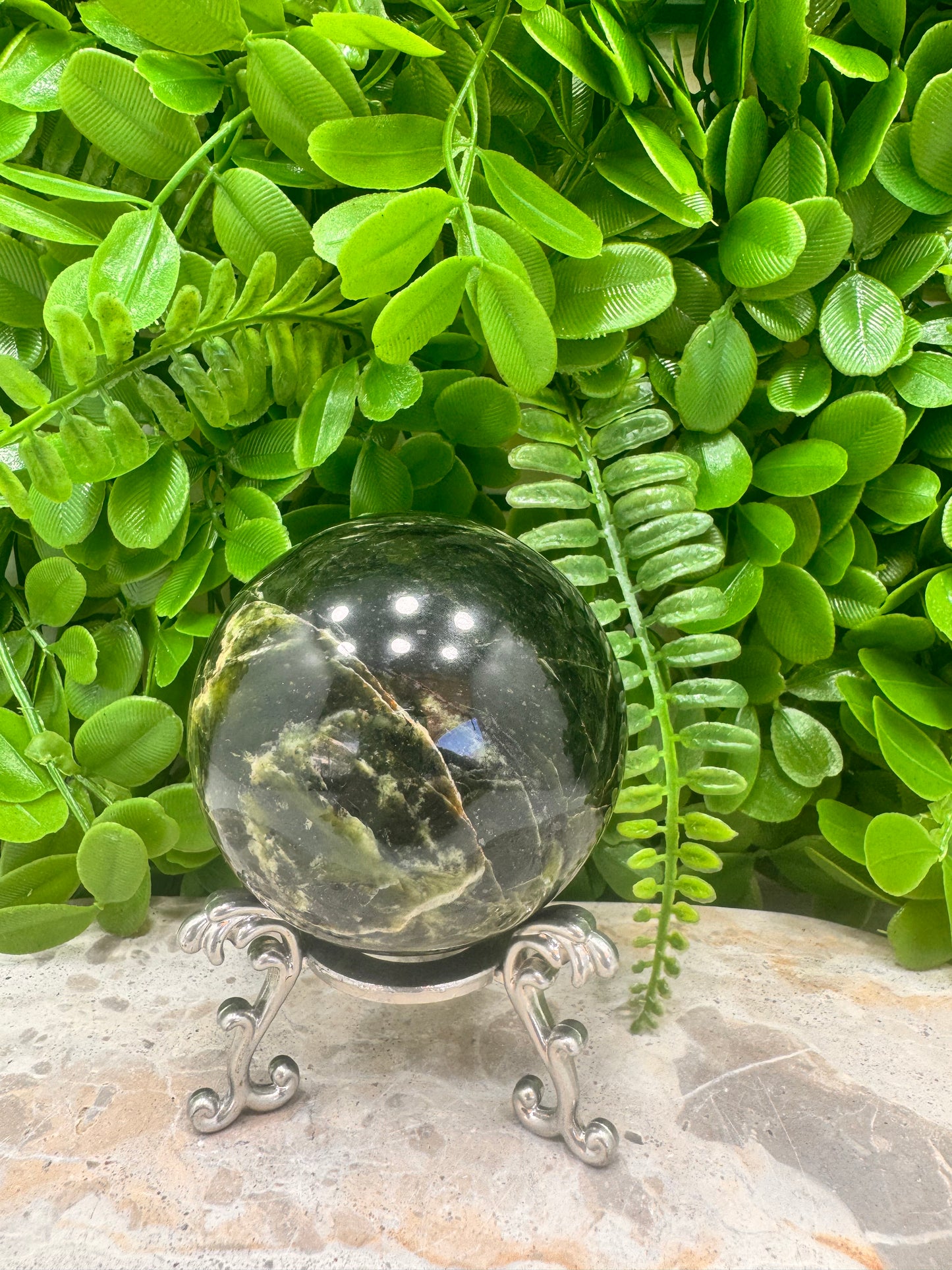 Nephrite Jade Sphere 498g