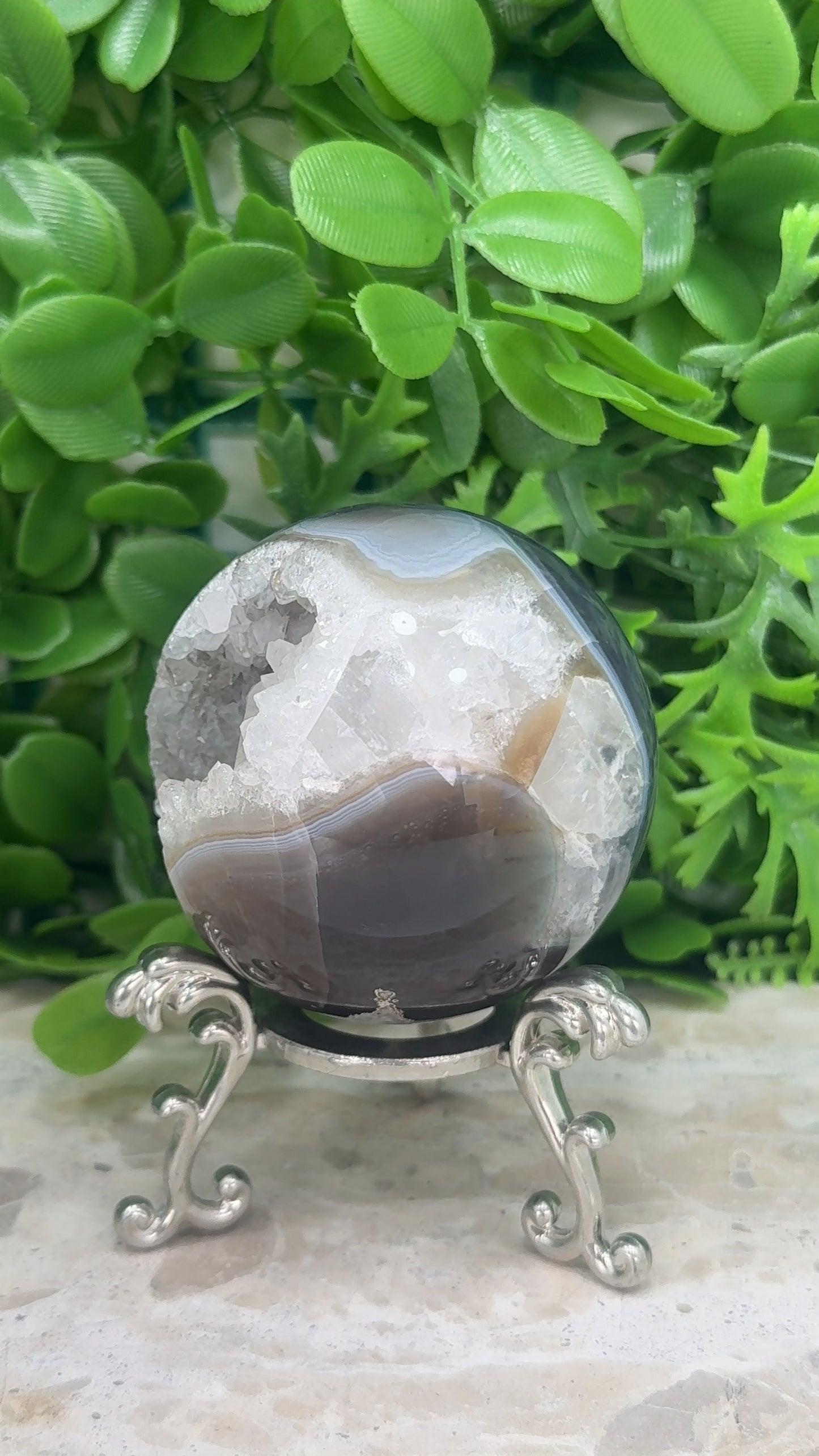 Agate Druzy Sphere 386g