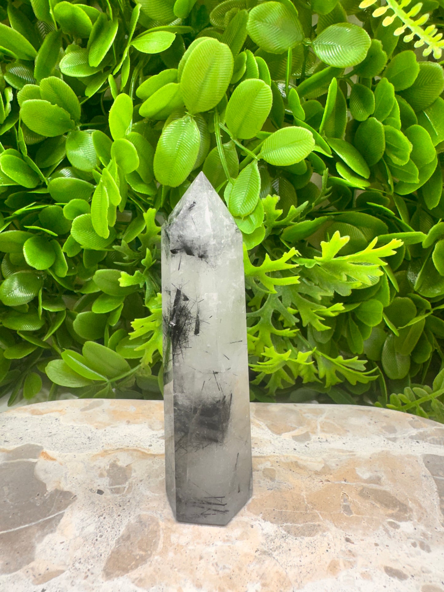 Tourmaline in Quartz Tower 156g