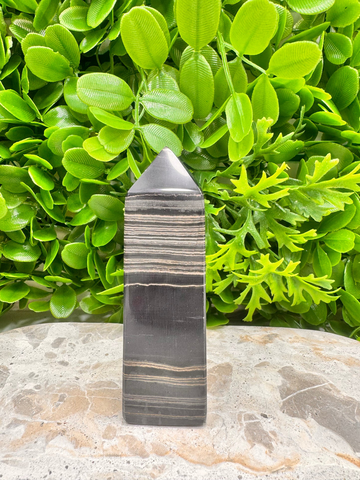 Black Banded Onyx Tower 290g