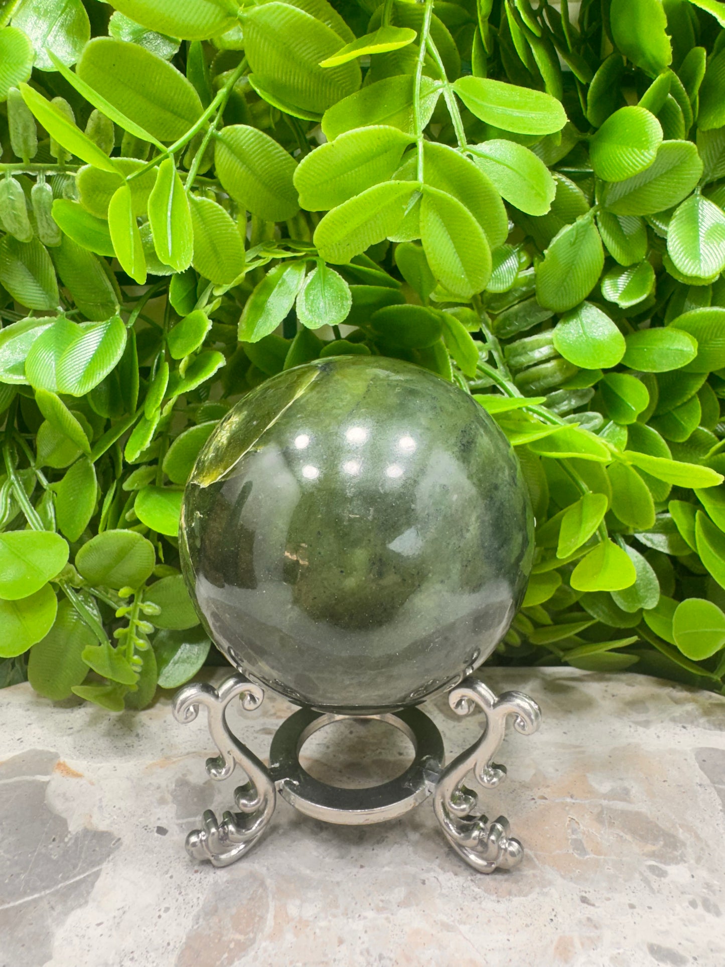 Nephrite Jade Sphere 514g