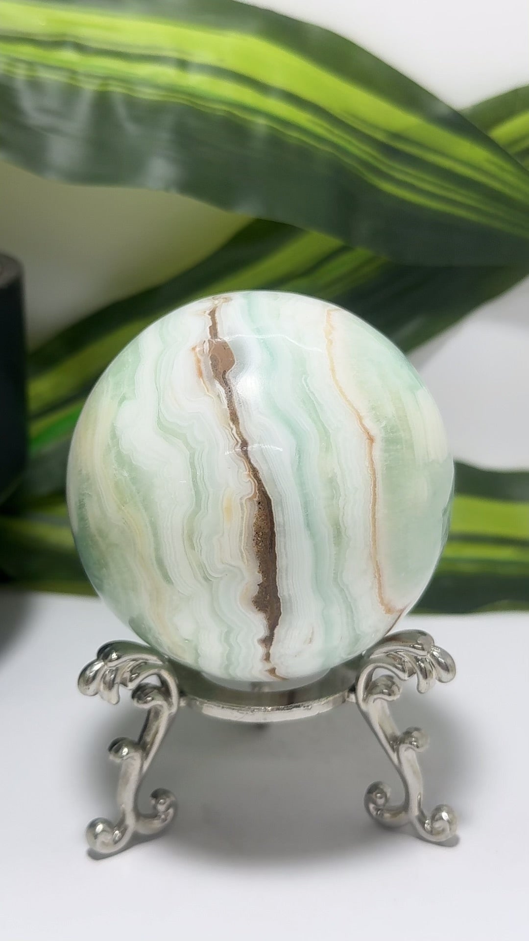 Pistachio Calcite Sphere 566g