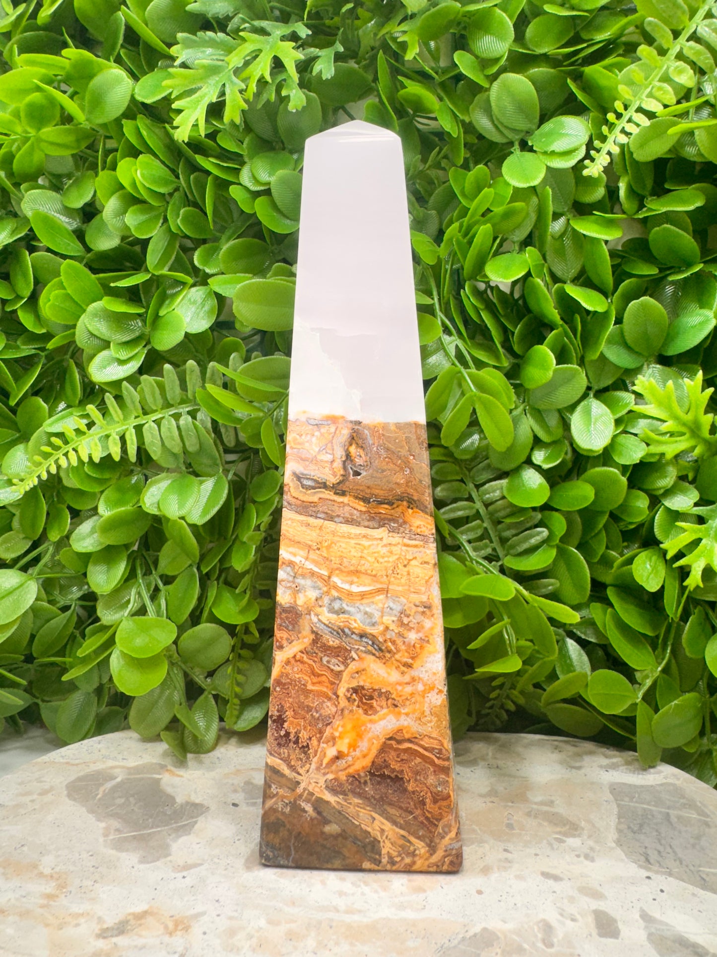 Pink Mangano / Pakistan Bumble Bee Jasper Tower 1148g
