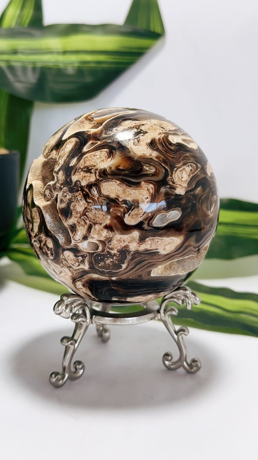 Chocolate Calcite Sphere 806g