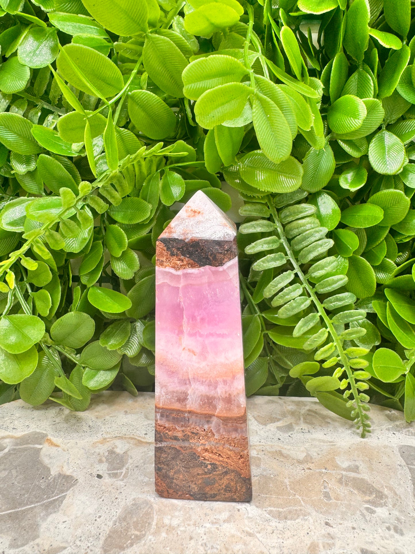 Pink Aragonite Tower 324g