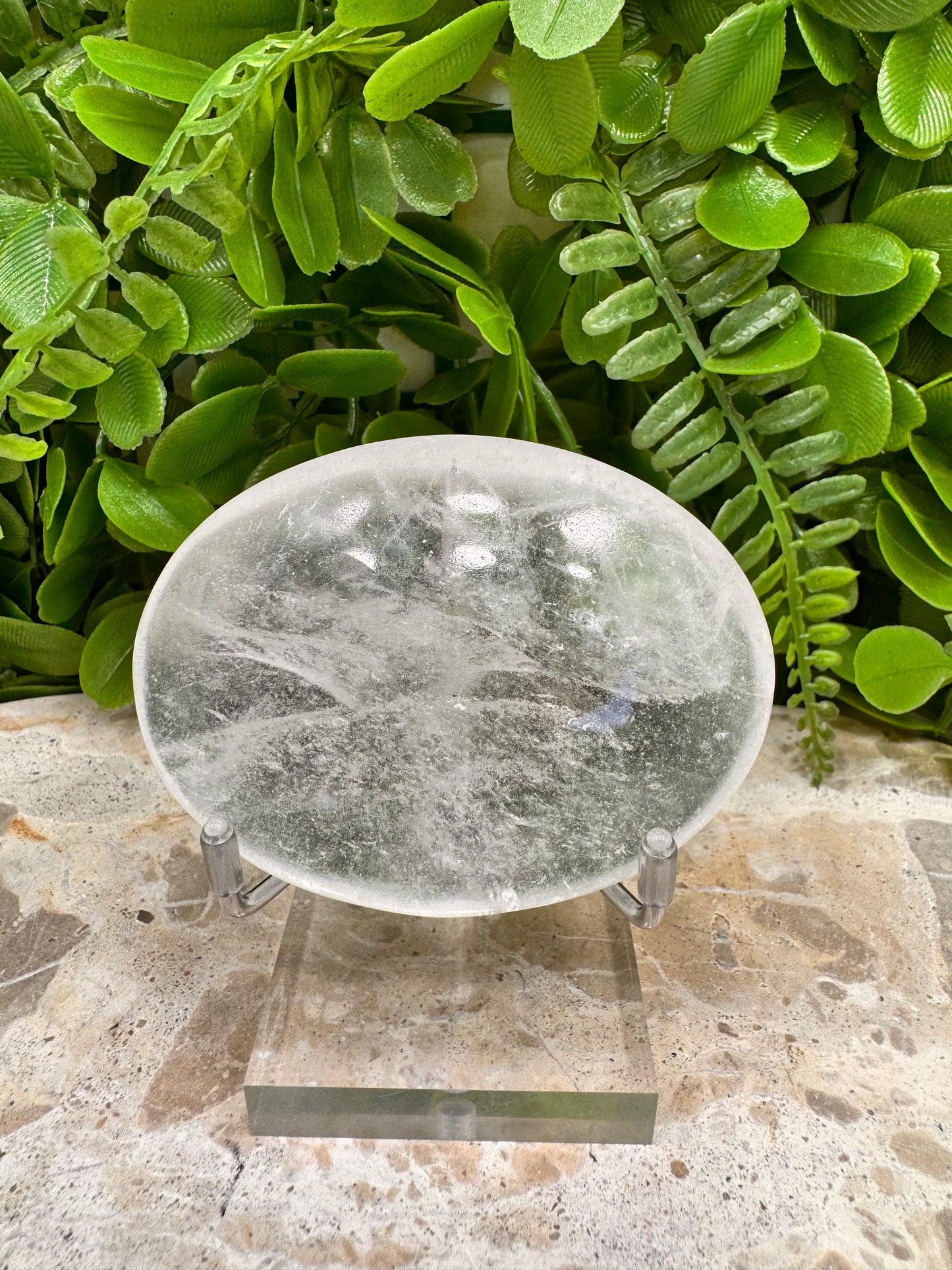 Clear Quartz Palm Stone 174g