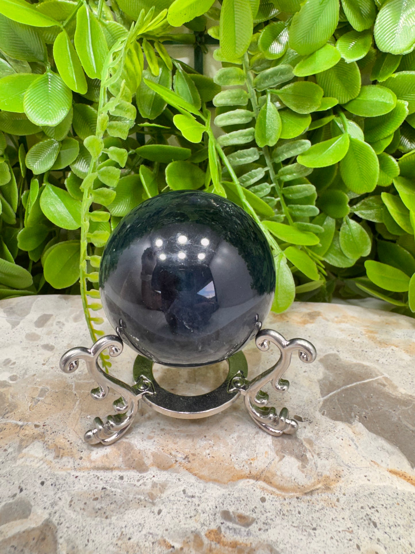 Blue Fluorite Sphere 236g