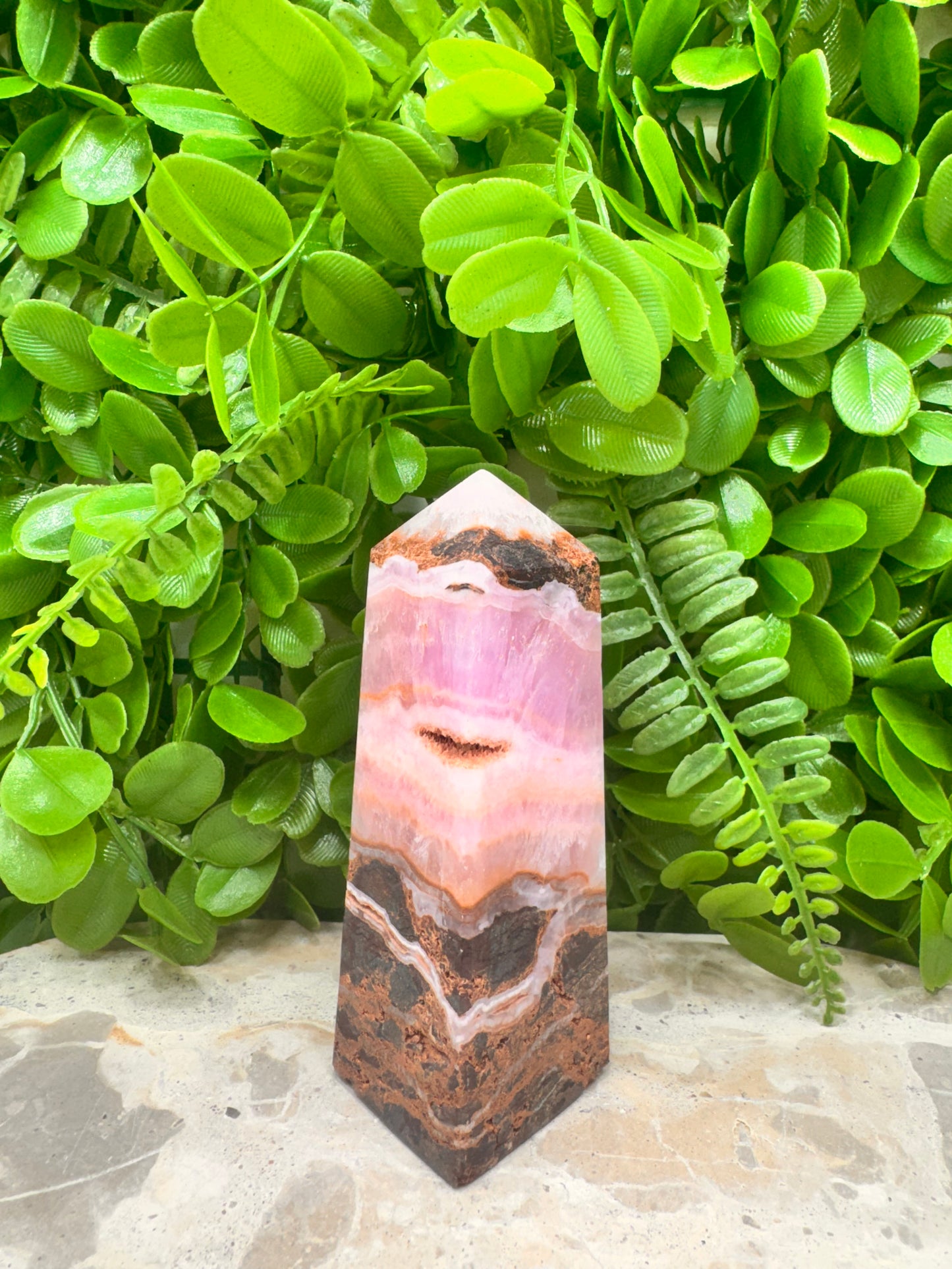 Pink Aragonite Tower 324g