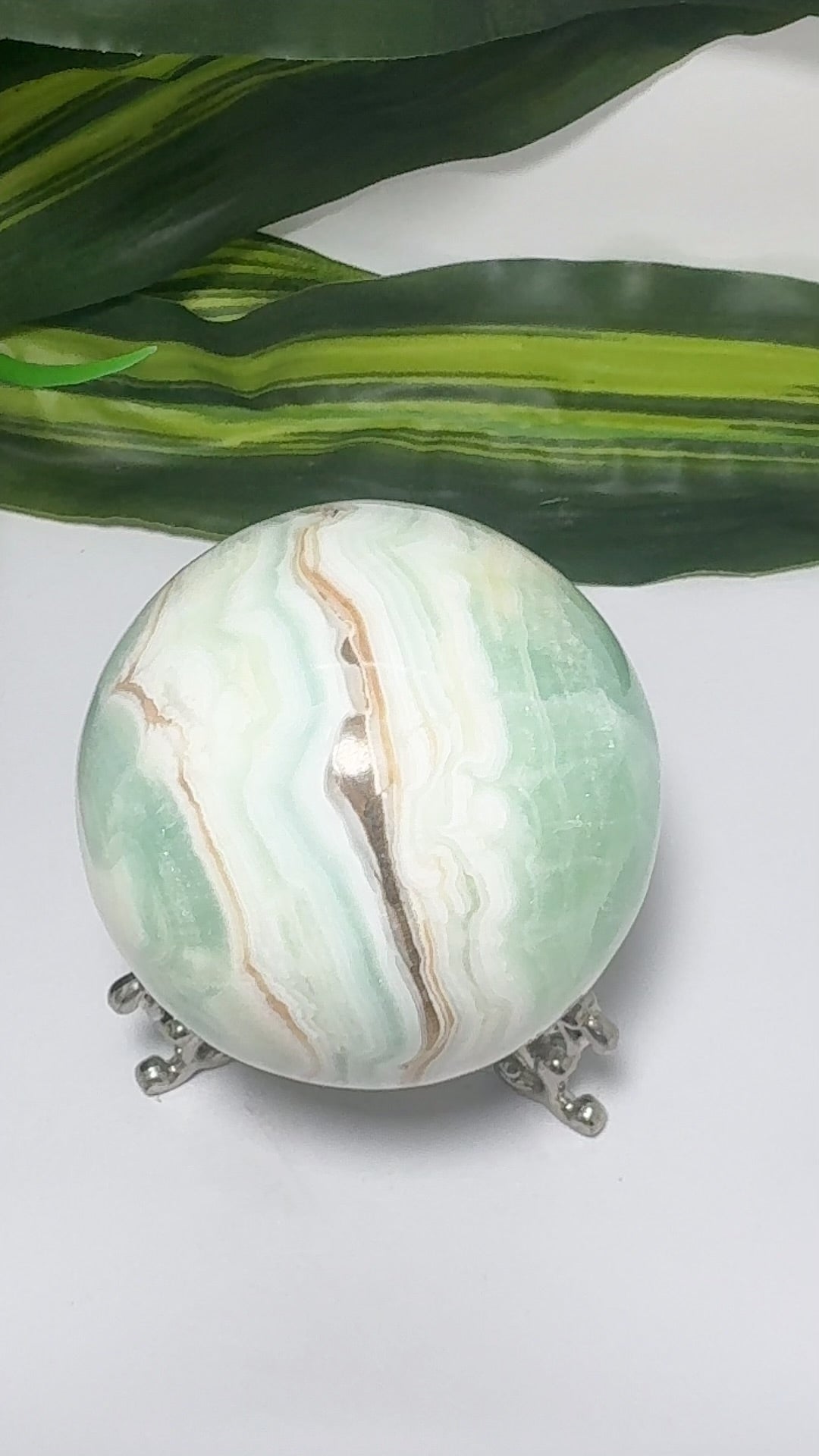 Pistachio Calcite Sphere 566g