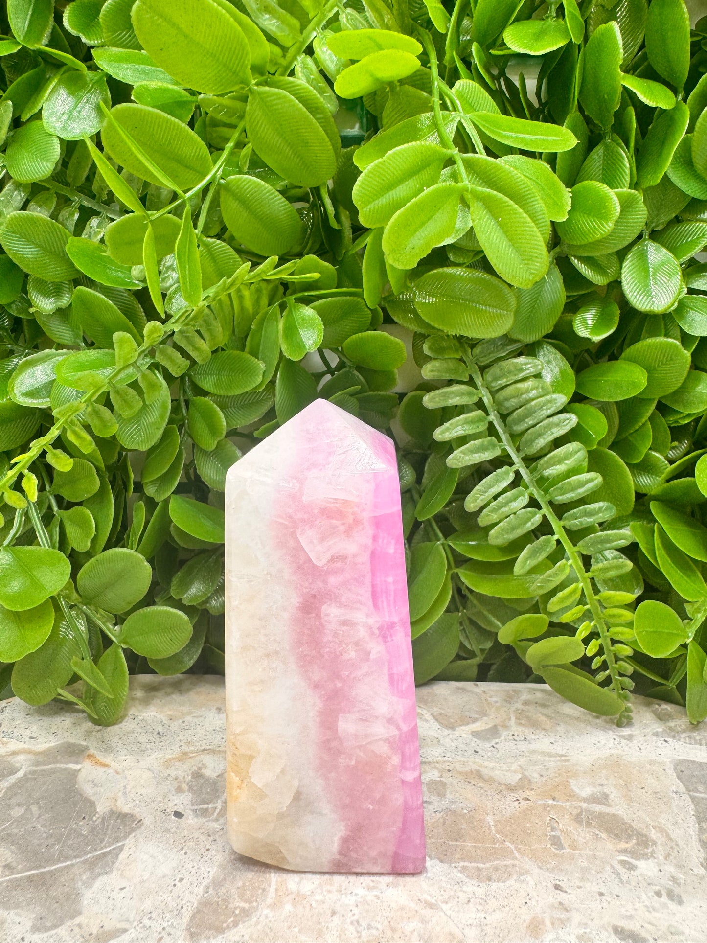 Pink Aragonite Tower 364g