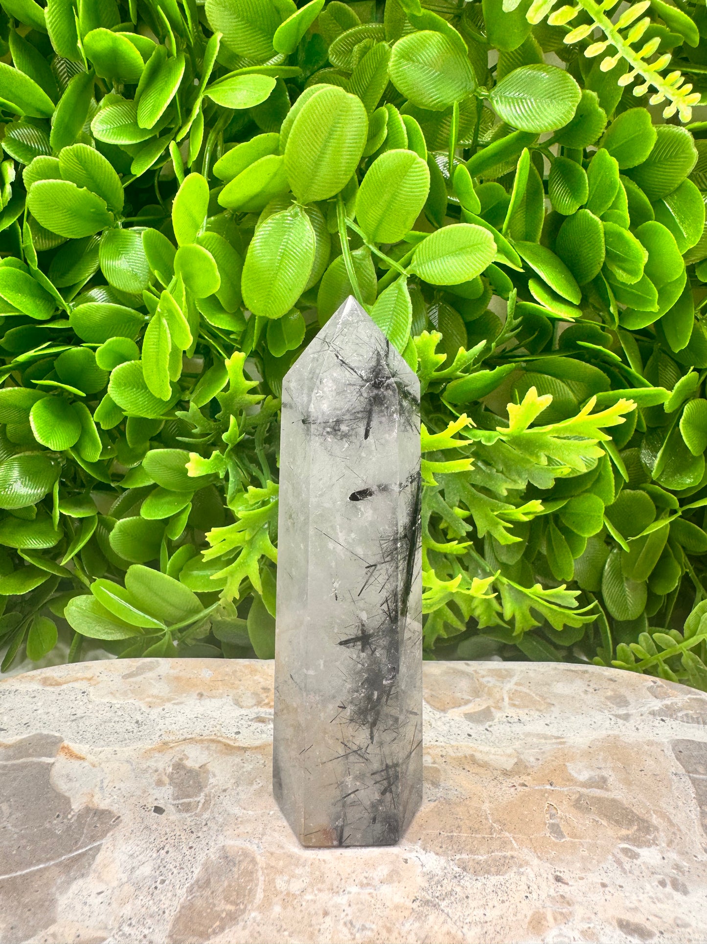 Tourmaline in Quartz Tower 156g
