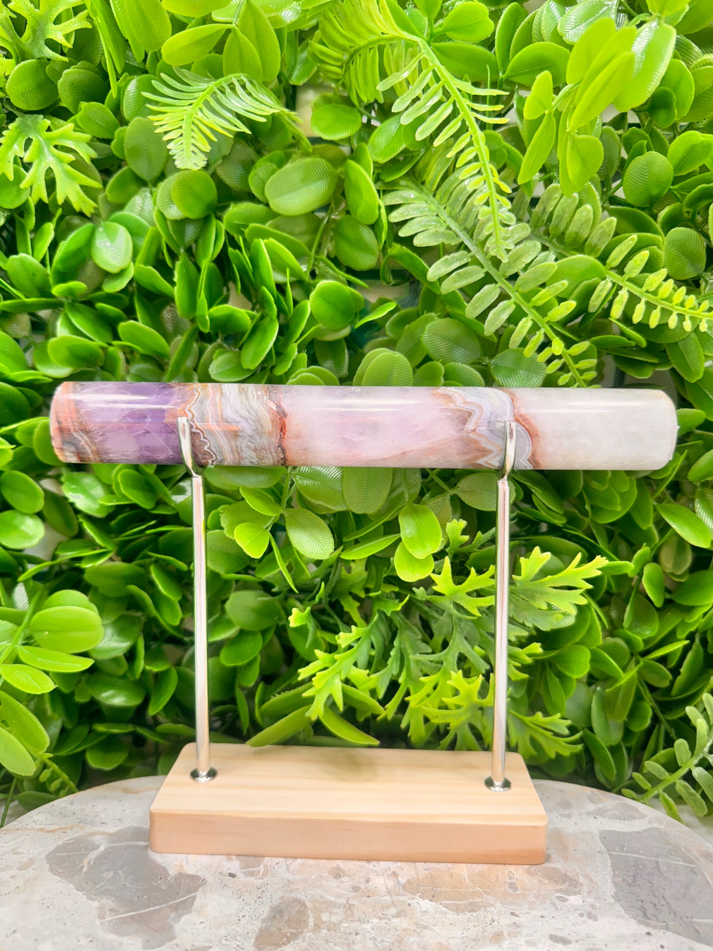 Amethyst & Mexican Agate Cylinder 342g