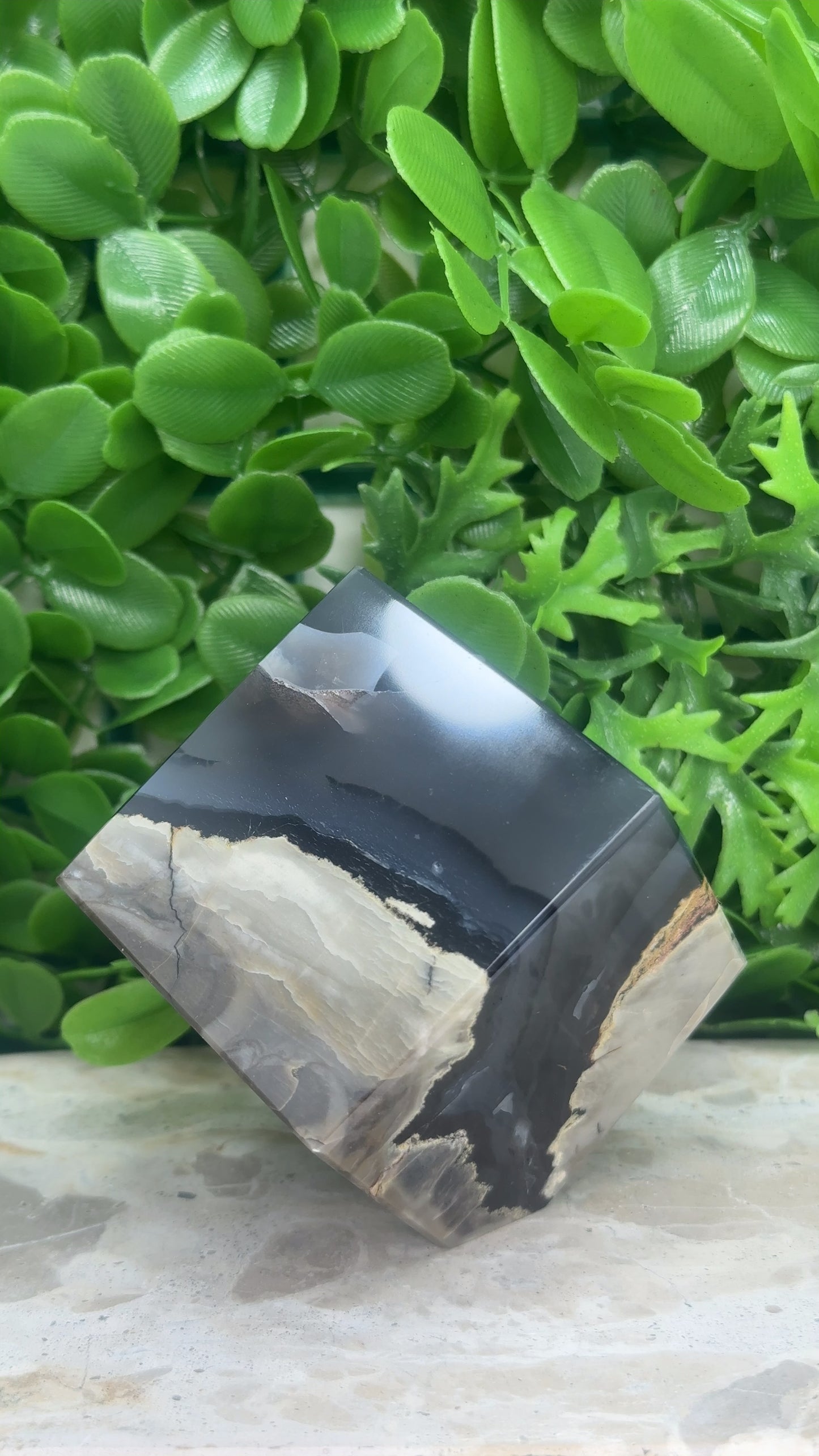Volcanic Agate Cube 475g