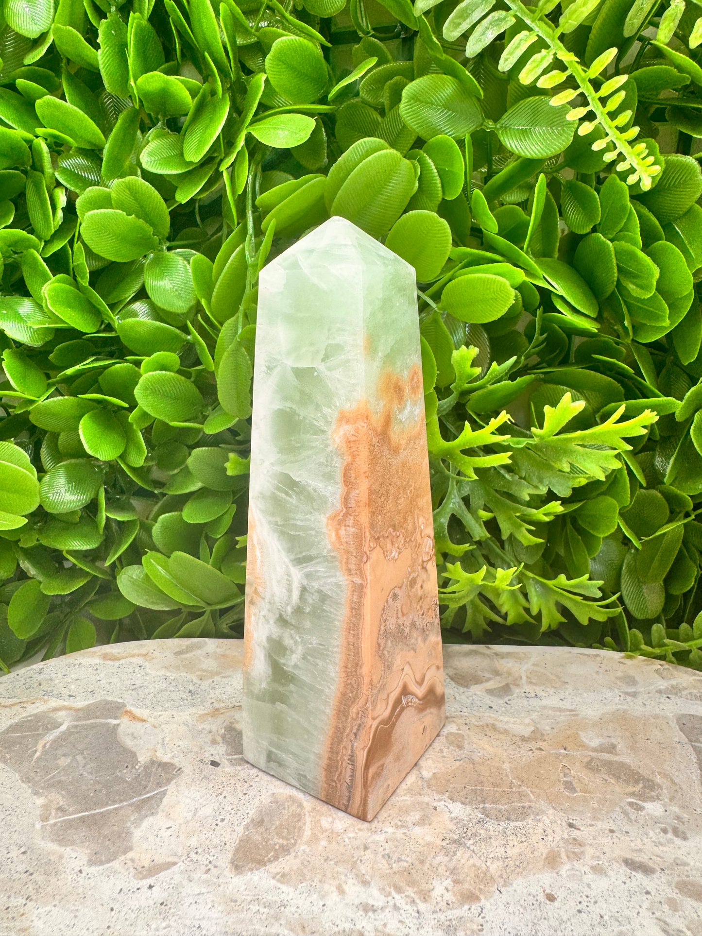 Aqua Caribbean Calcite Tower 452g