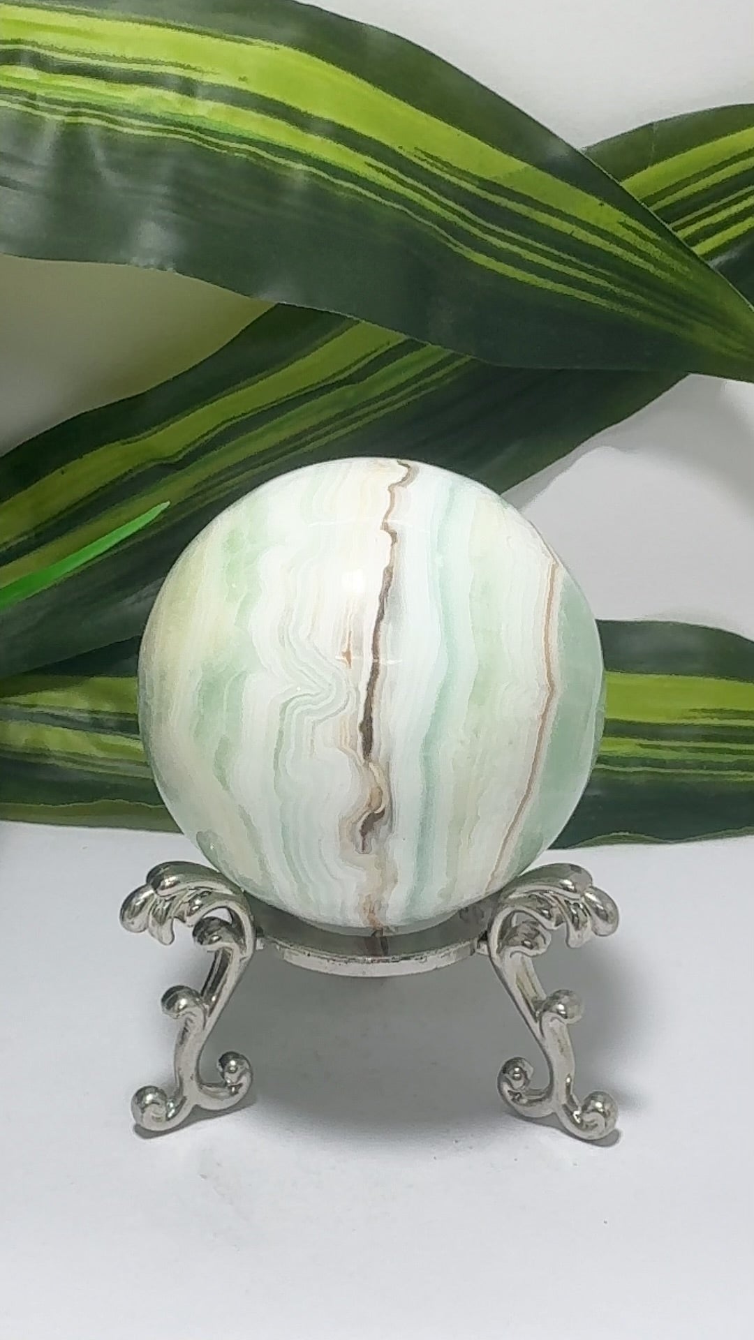 Pistachio Calcite Sphere 432g