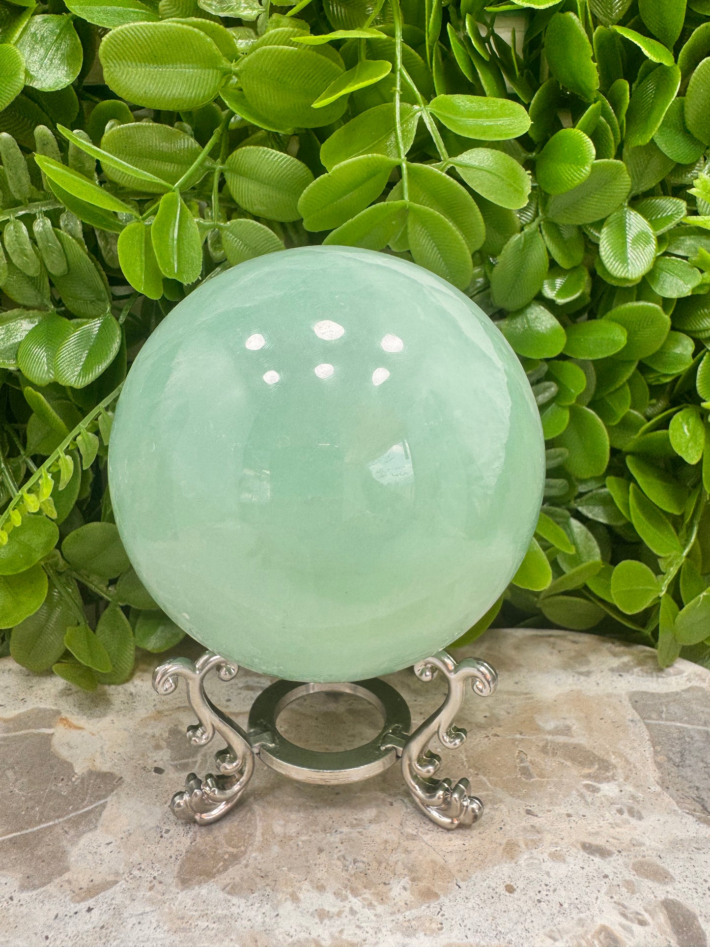 Pistachio Calcite Sphere 1182g