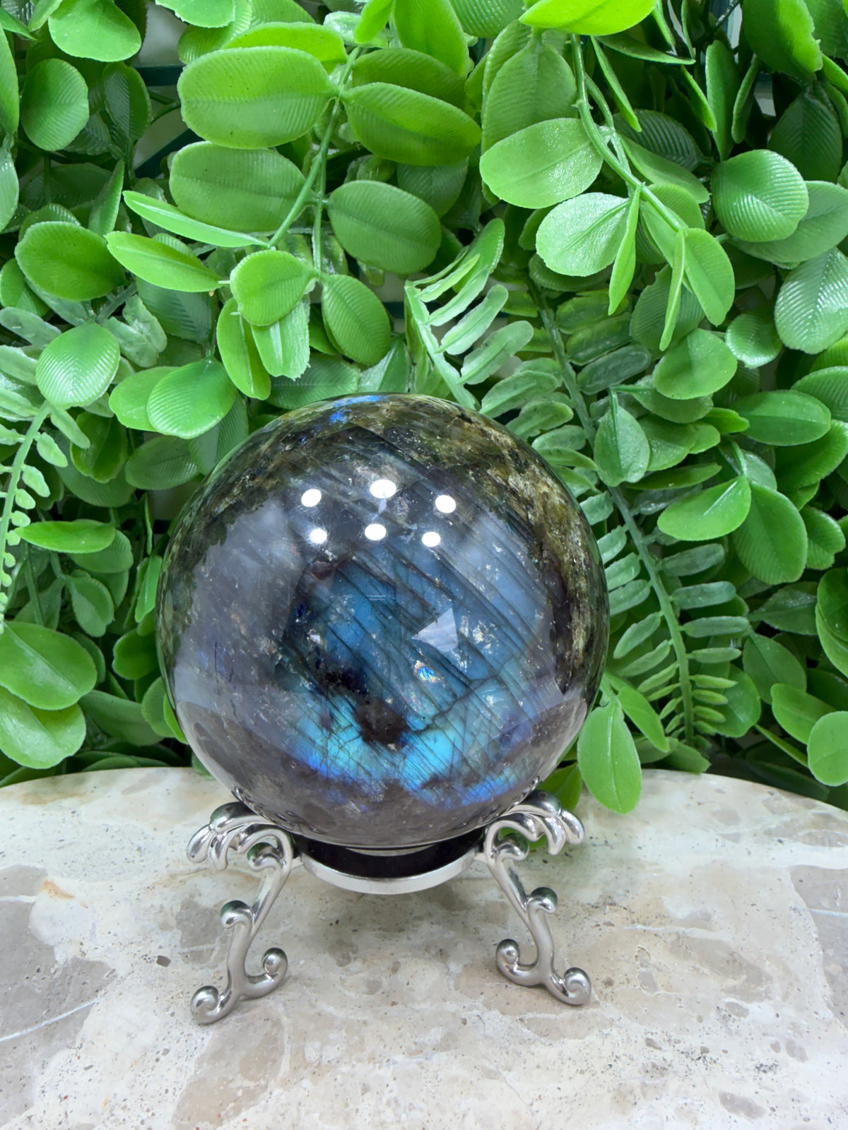 Labradorite Sphere | Protection • Intuition • Transformation