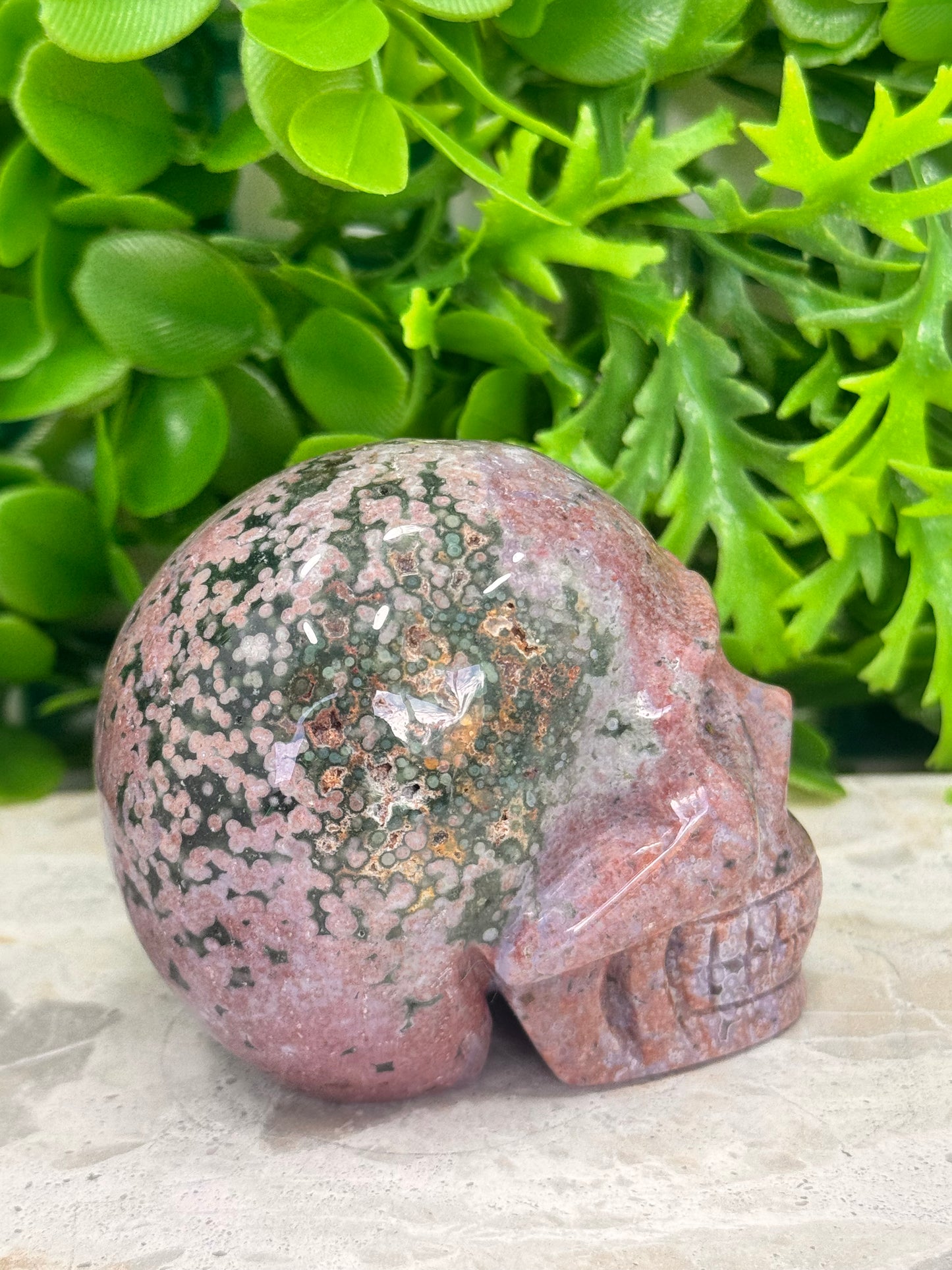 Ocean Jasper Skull 352g