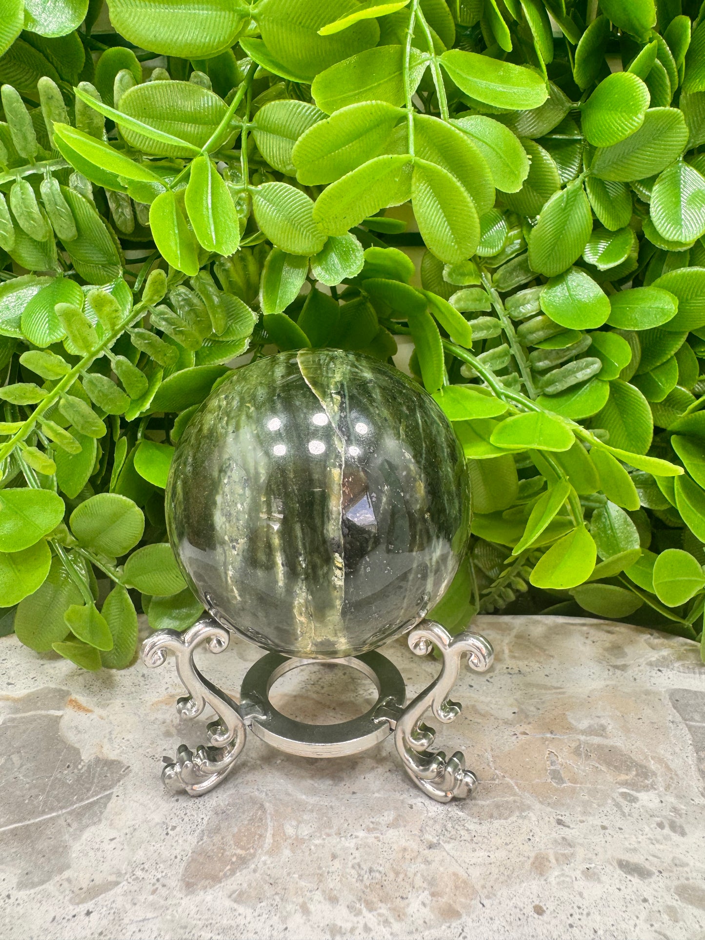 Nephrite Jade Sphere 396g
