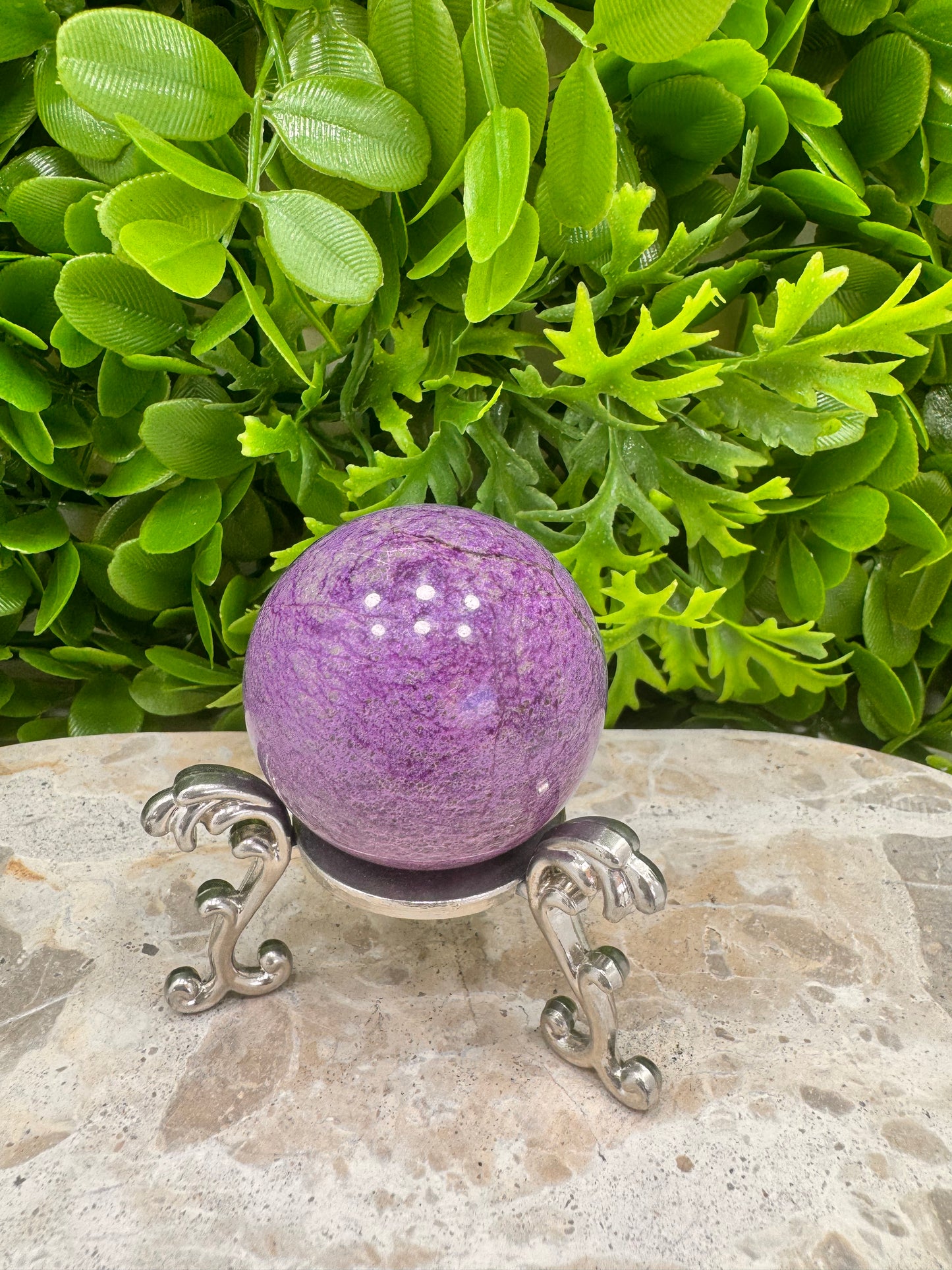 Stichtite / Serpentine Sphere 136g