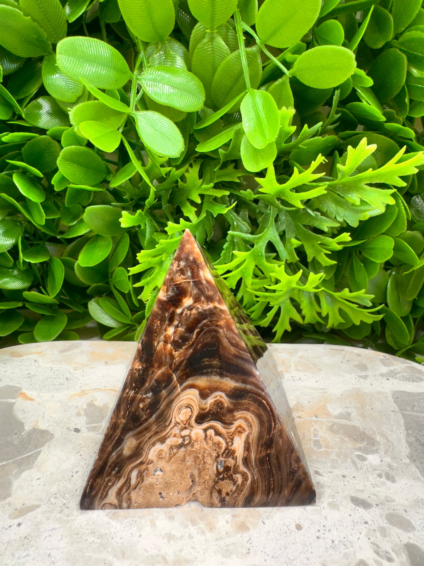 Chocolate Calcite Pyramid 410g