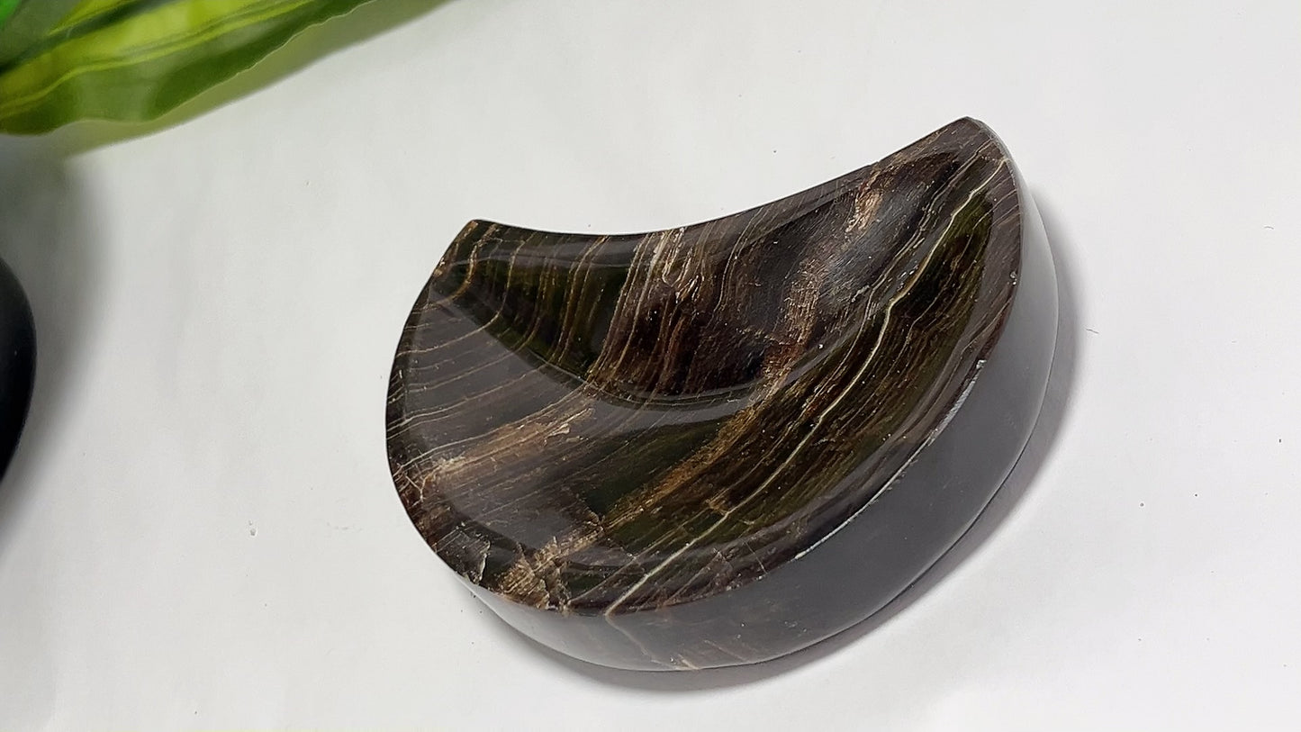 Chocolate Calcite Moon 262g