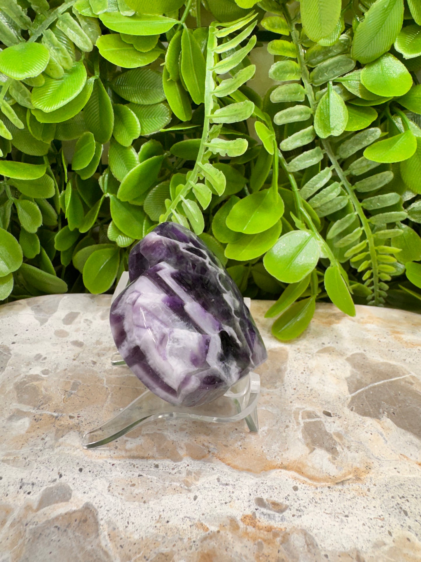 Chevron Amethyst Heart 112g